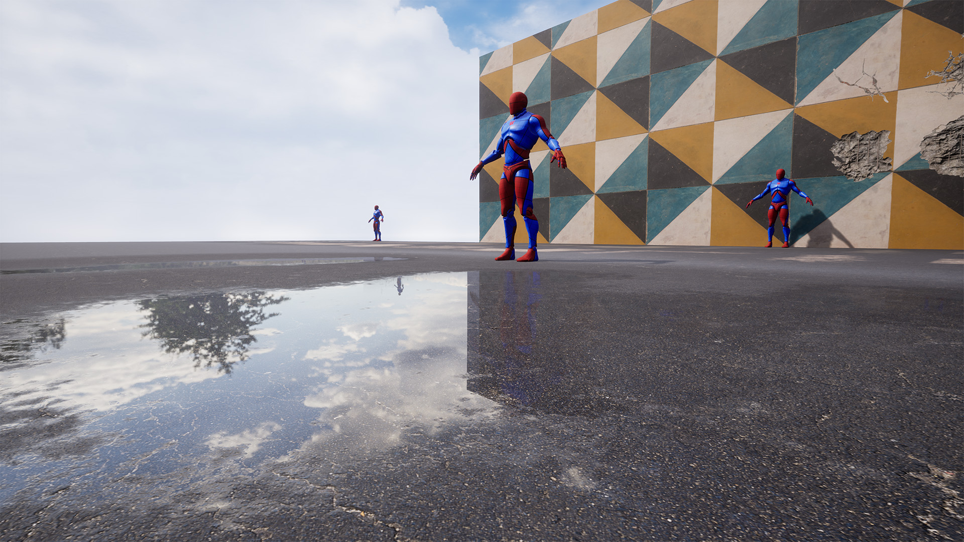 墙面道路损伤划痕污渍水潭贴花材质 虚幻4 ue4 Surface Decals插图6