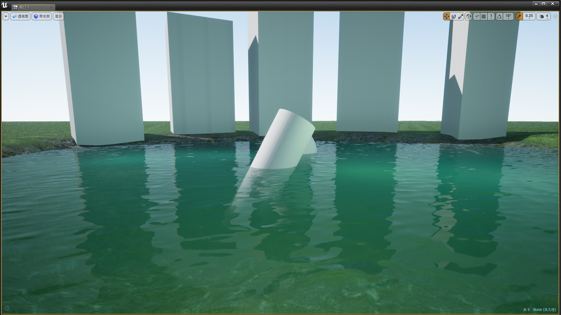 Real dynamic water 虚幻4 UE4 真实 水面 材质 波光粼粼 高画质插图2