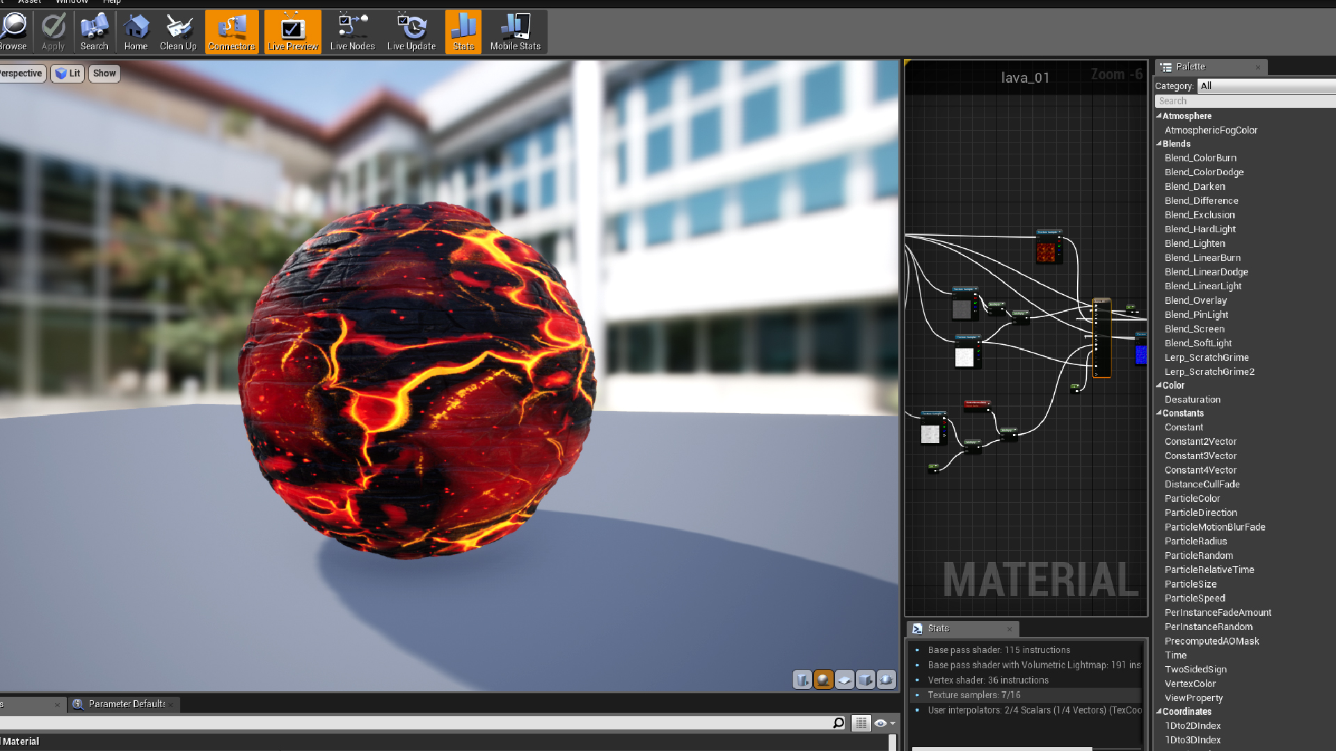 熔岩 火山 岩浆 材质 虚幻4 UE4 Magma Land 7 PBR materials