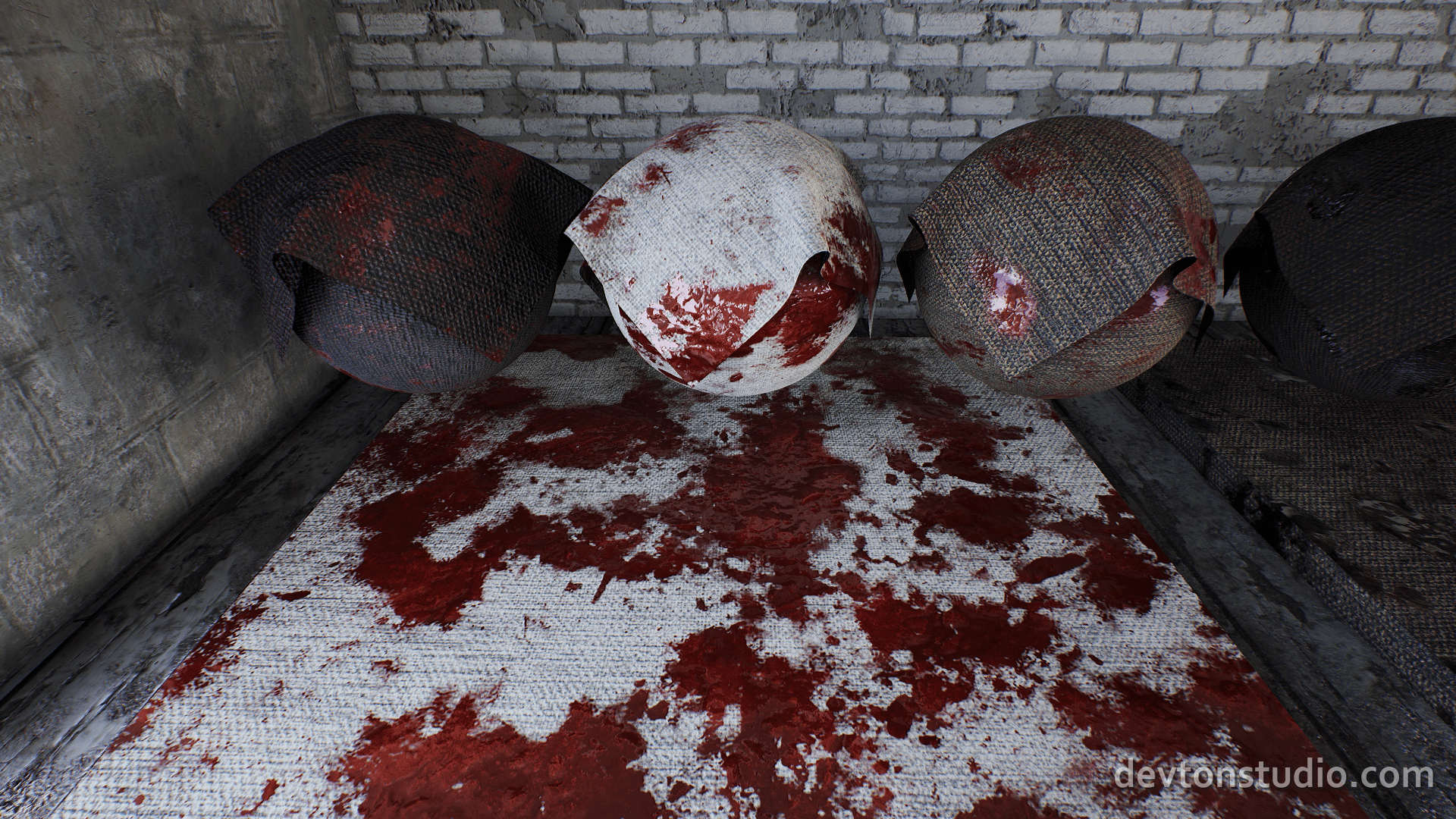 血渍 污渍 损伤 材质 虚幻4 UE4 DevTon Damaged Materials Vol 1