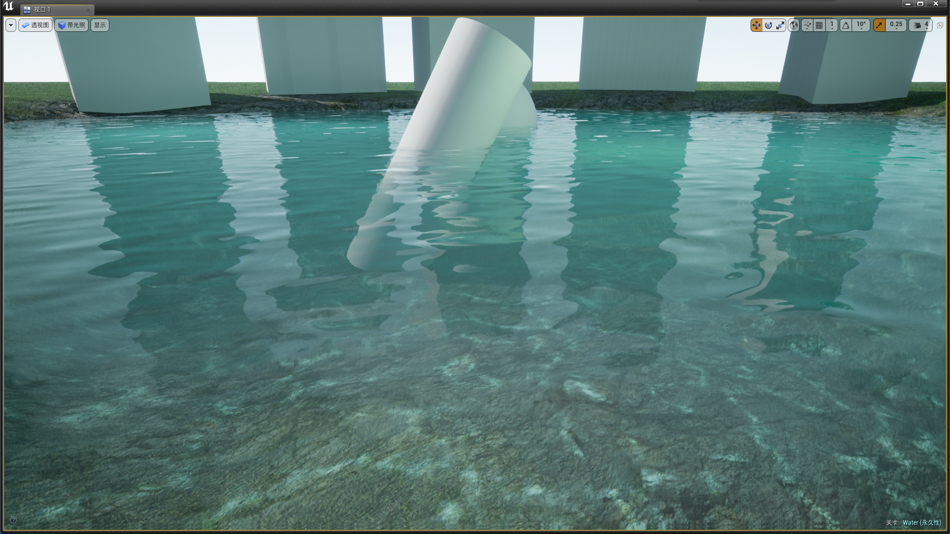 Real dynamic water 虚幻4 UE4 真实 水面 材质 波光粼粼 高画质插图3