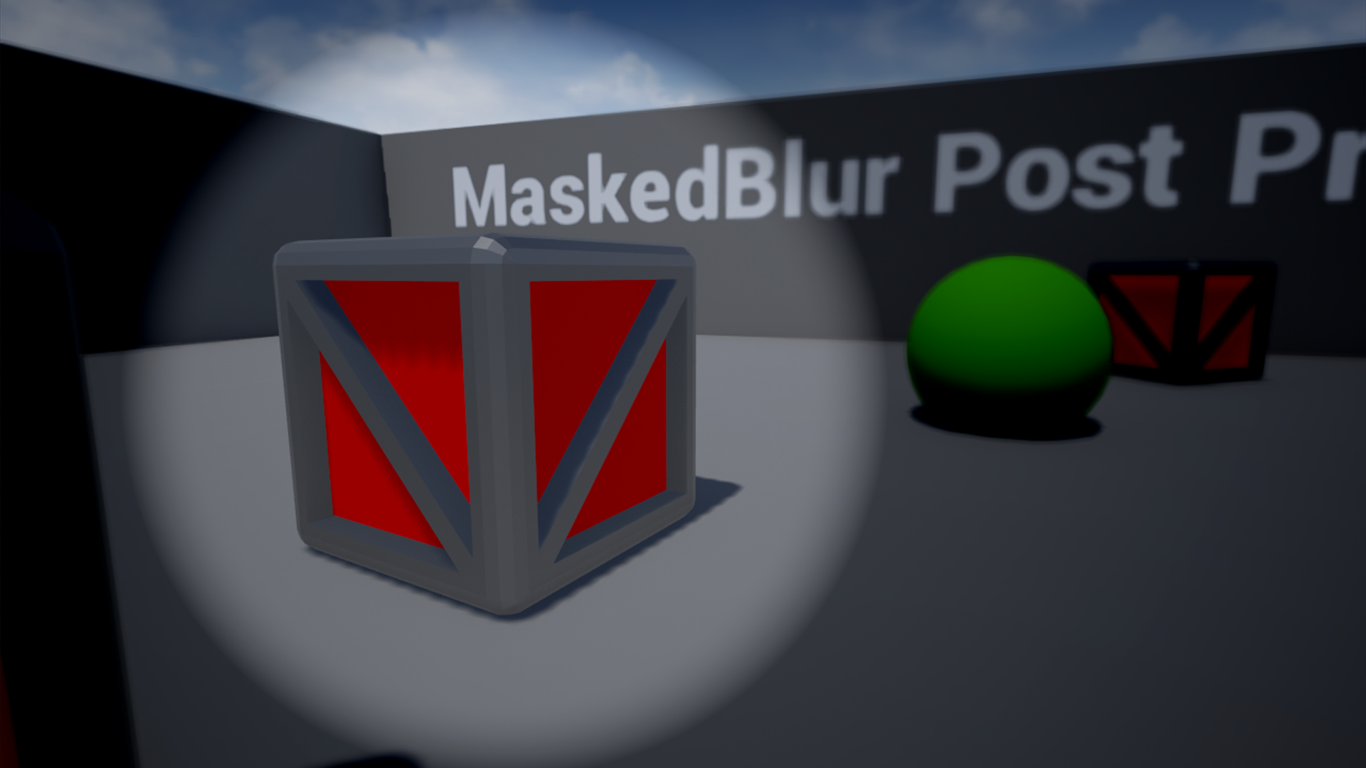 遮罩 模糊 后处理 材质 虚幻4 UE4 Masked Blur插图2