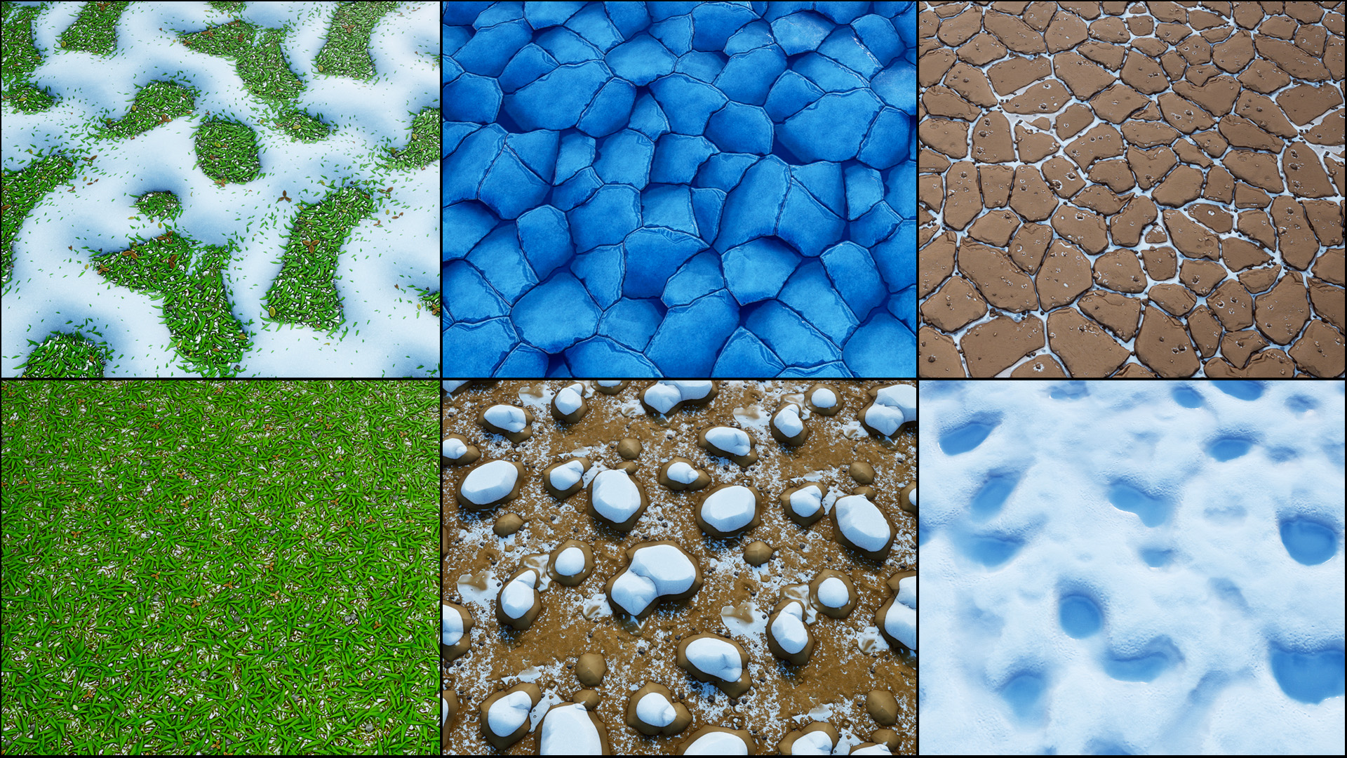 卡通 手绘 自然 地形 材质 虚幻4 UE4 Stylized materials VOL 2