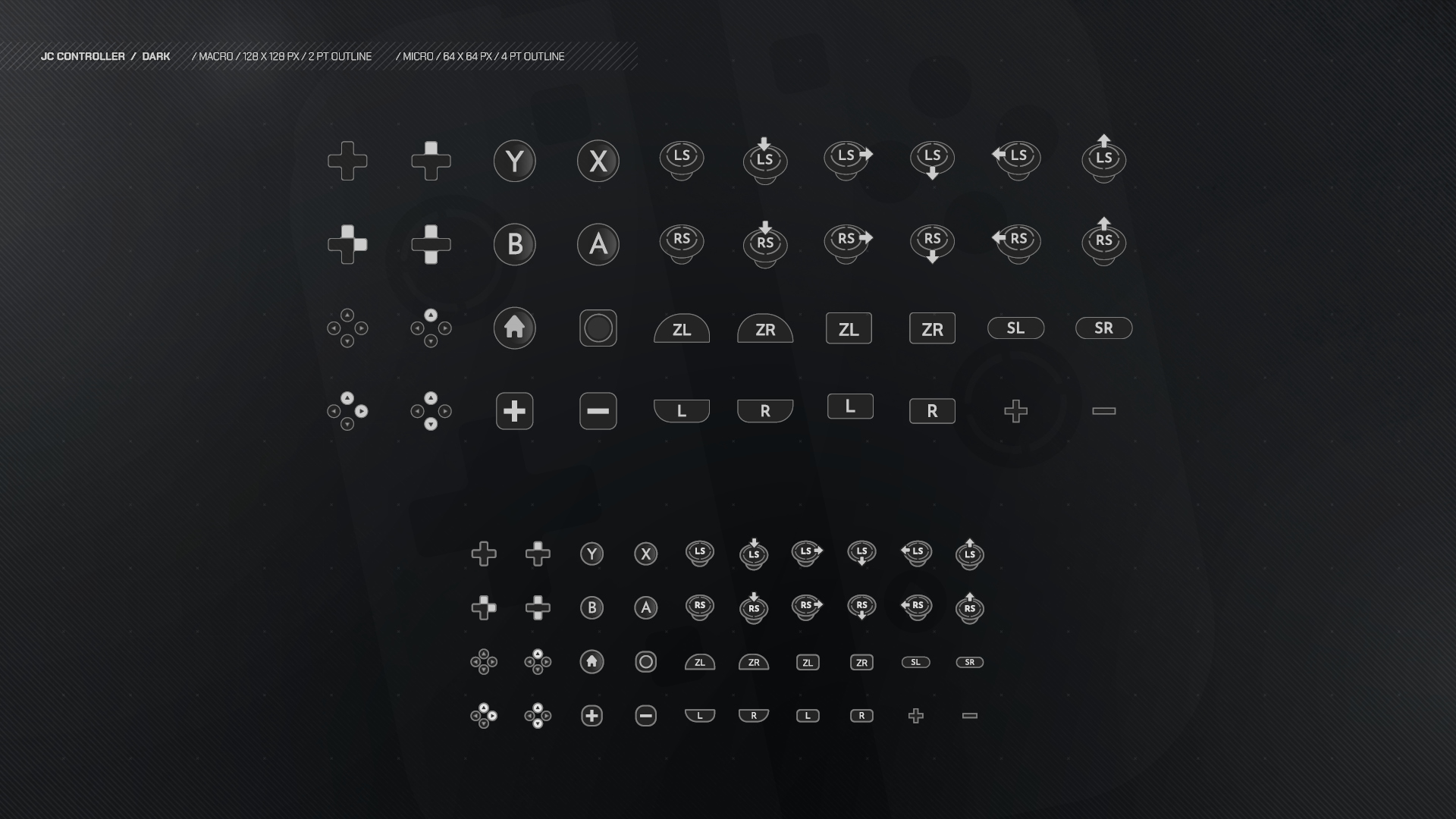 手柄键盘控制按键按钮图标 虚幻4 ue4 Controller Icon Pack V3插图10