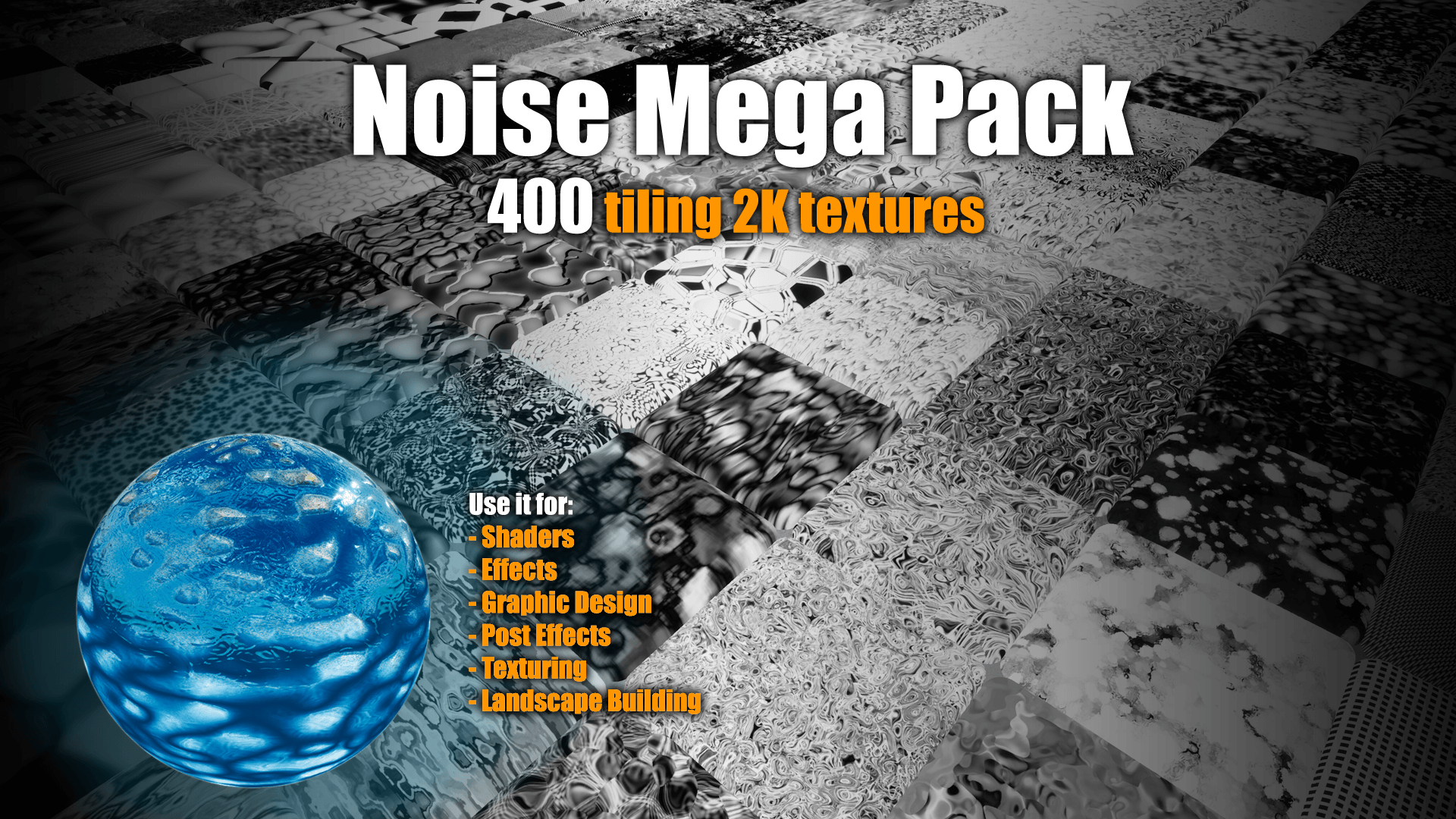 噪波 扰动 贴图 大全 虚幻4 UE4 400 Noise Texture Mega Pack插图1