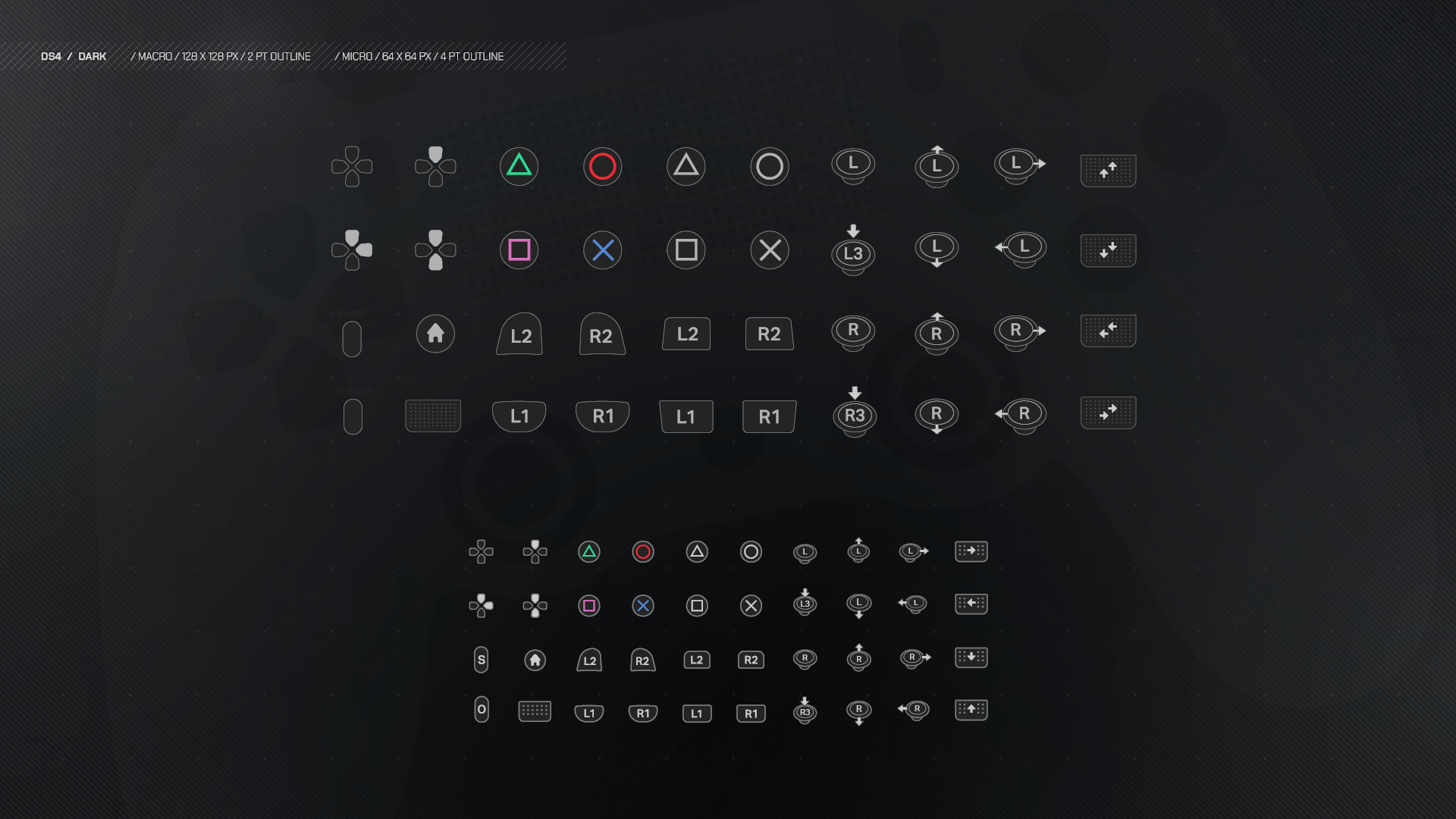 手柄键盘控制按键按钮图标 虚幻4 ue4 Controller Icon Pack V3插图3