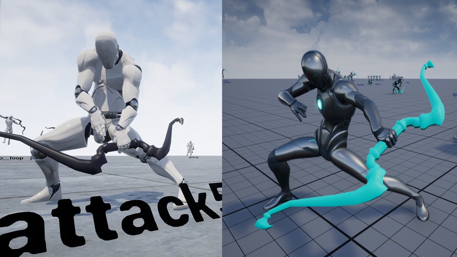 Dynamic Archer Set 虚幻4 UE4 弓箭手 拉弓 射箭 动画 重定向插图1