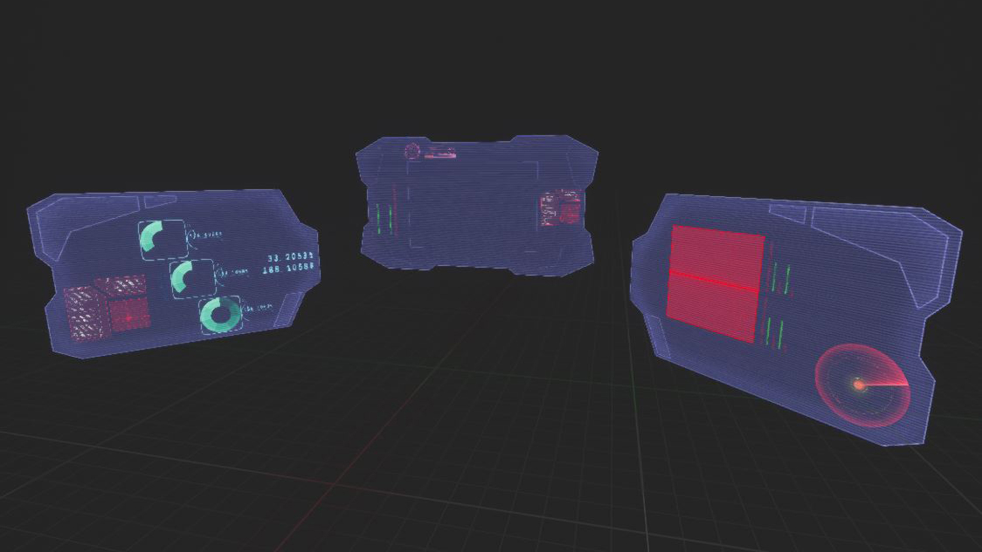 3d 全息 科幻 界面 投影 特效 材质 虚幻4 UE4 Sci Fi UI FX插图2