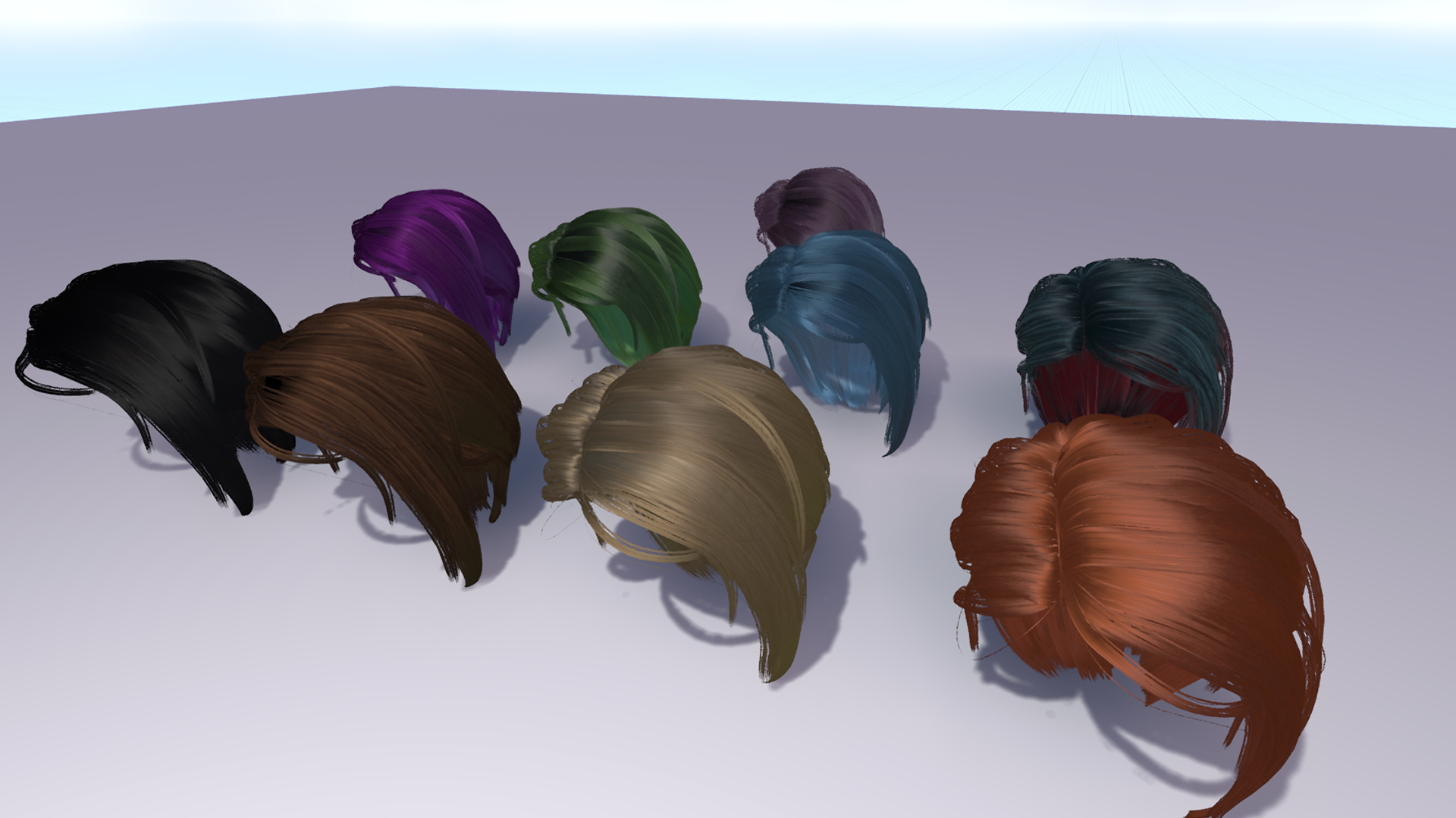 手绘 风格 头发 着色 材质 实例 虚幻4 UE4 Stylised Hair Shader插图1