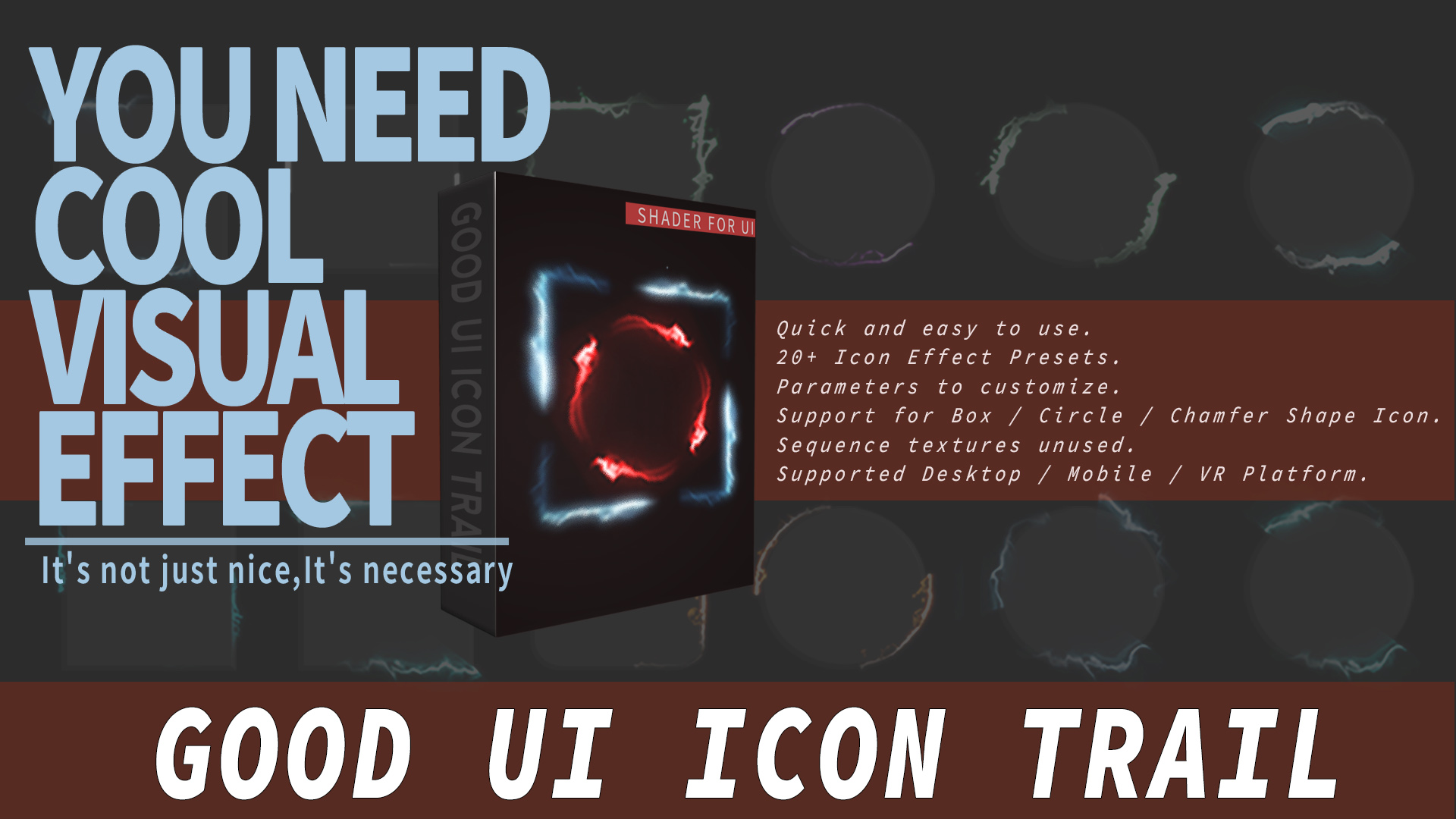 GOOD FX UI Icon Trail 虚幻4 UE4 UI 图标 按钮 特效 umg icon插图3