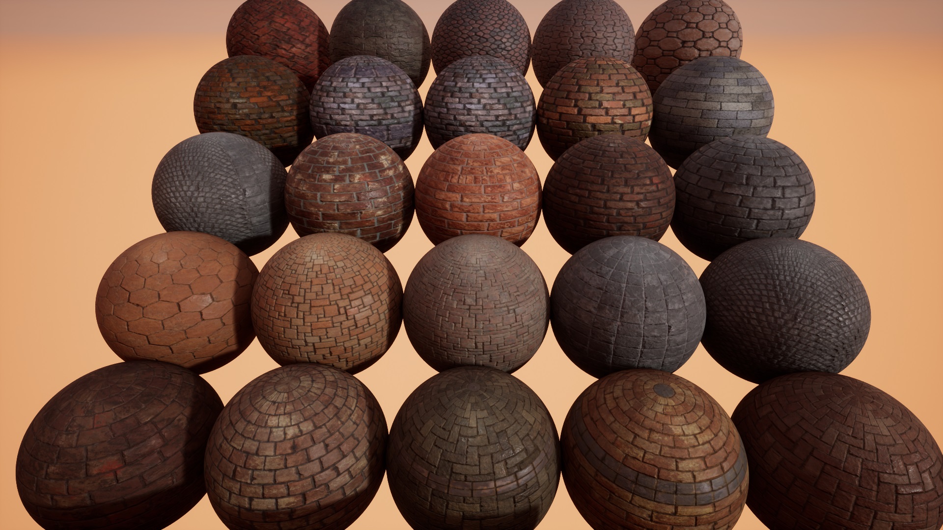 砖地 道路 铺装 墙面 材质 虚幻4 UE4 Brick Materials Vol 1