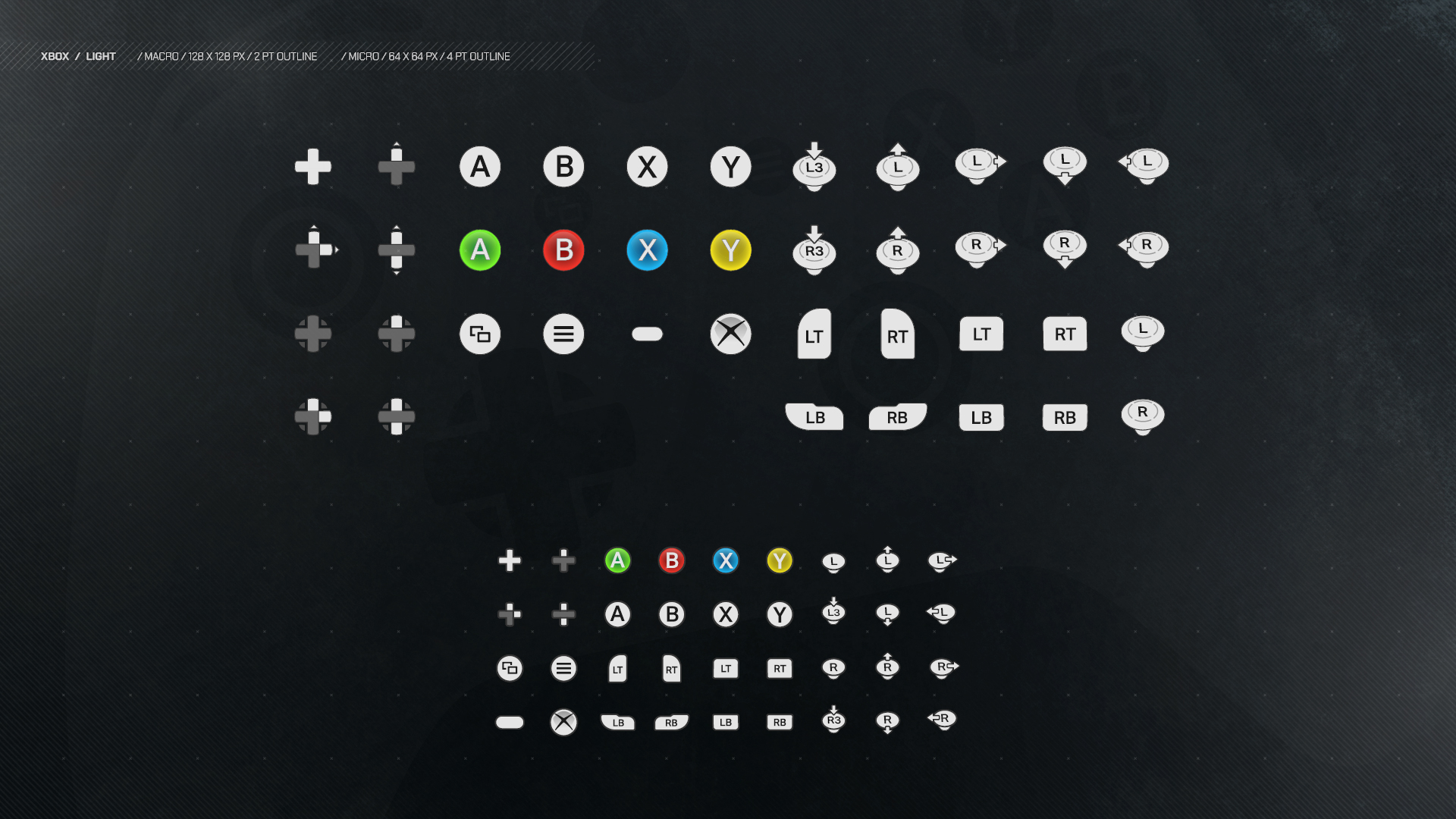 手柄键盘控制按键按钮图标 虚幻4 ue4 Controller Icon Pack V3插图6