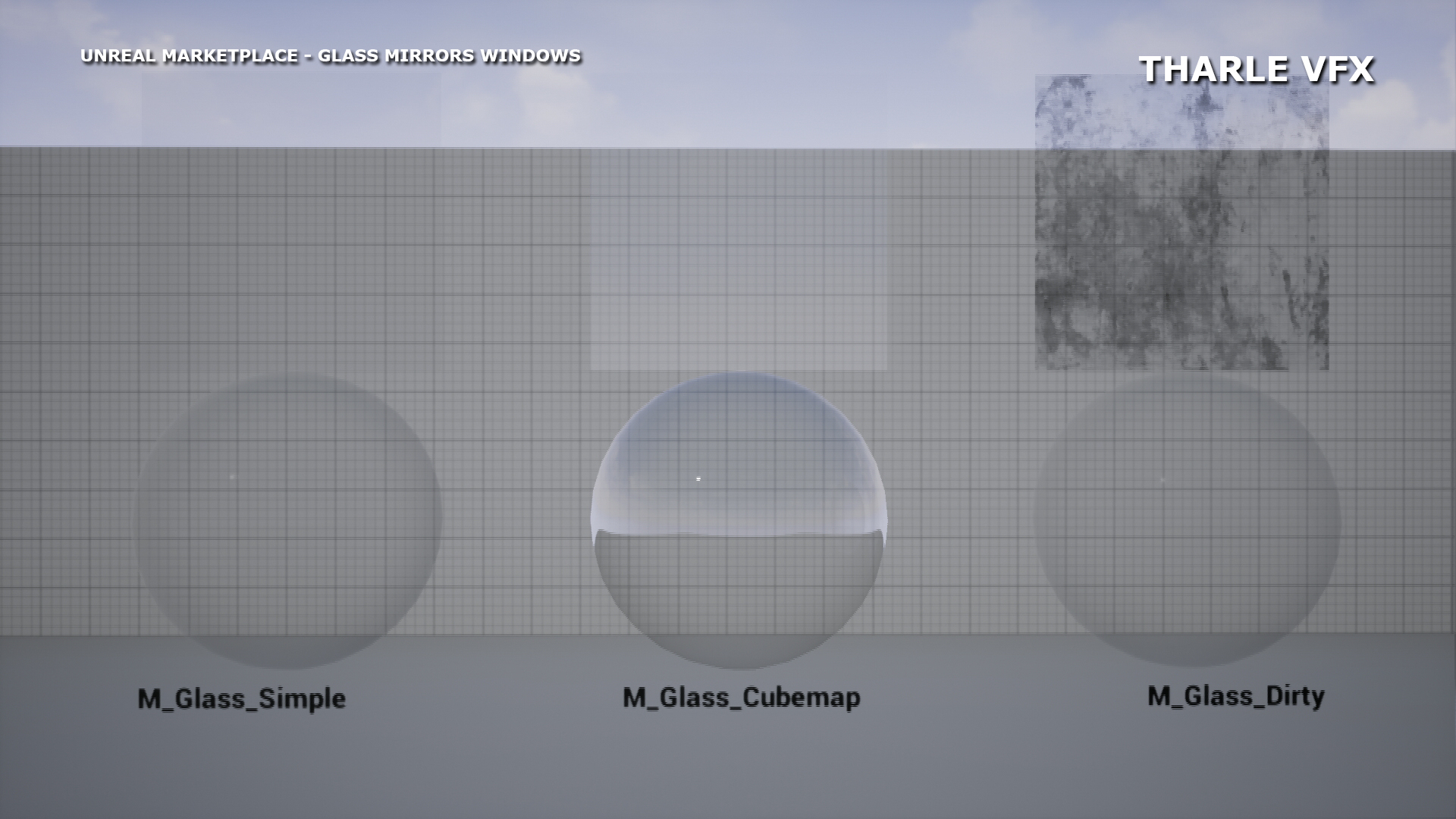 玻璃镜子窗户破裂反射花纹材质 虚幻4 ue4 Glass Mirrors Windows