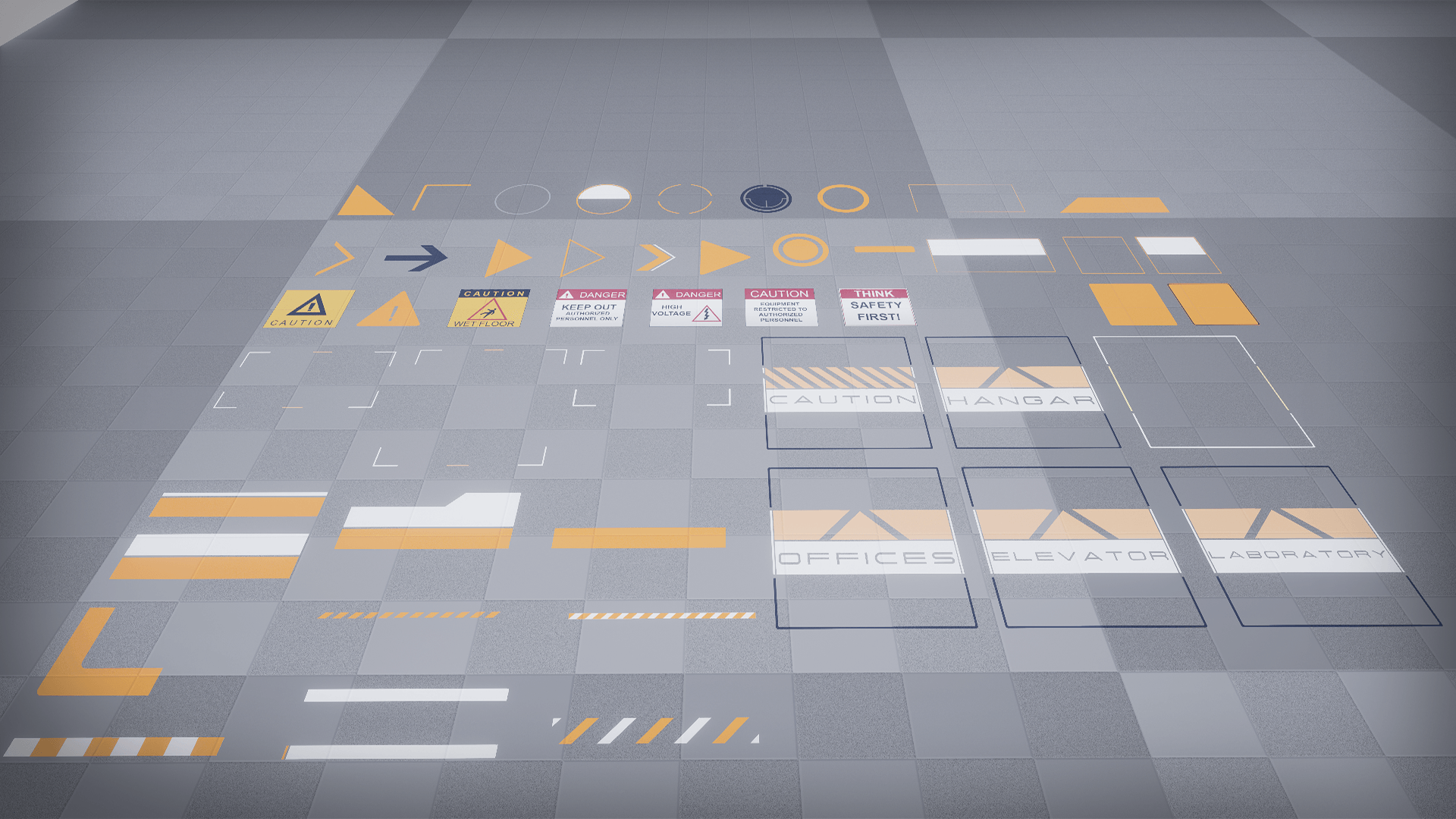 Modular SciFi Materials  Decals 虚幻4 UE4 模块化 科幻  贴花插图2