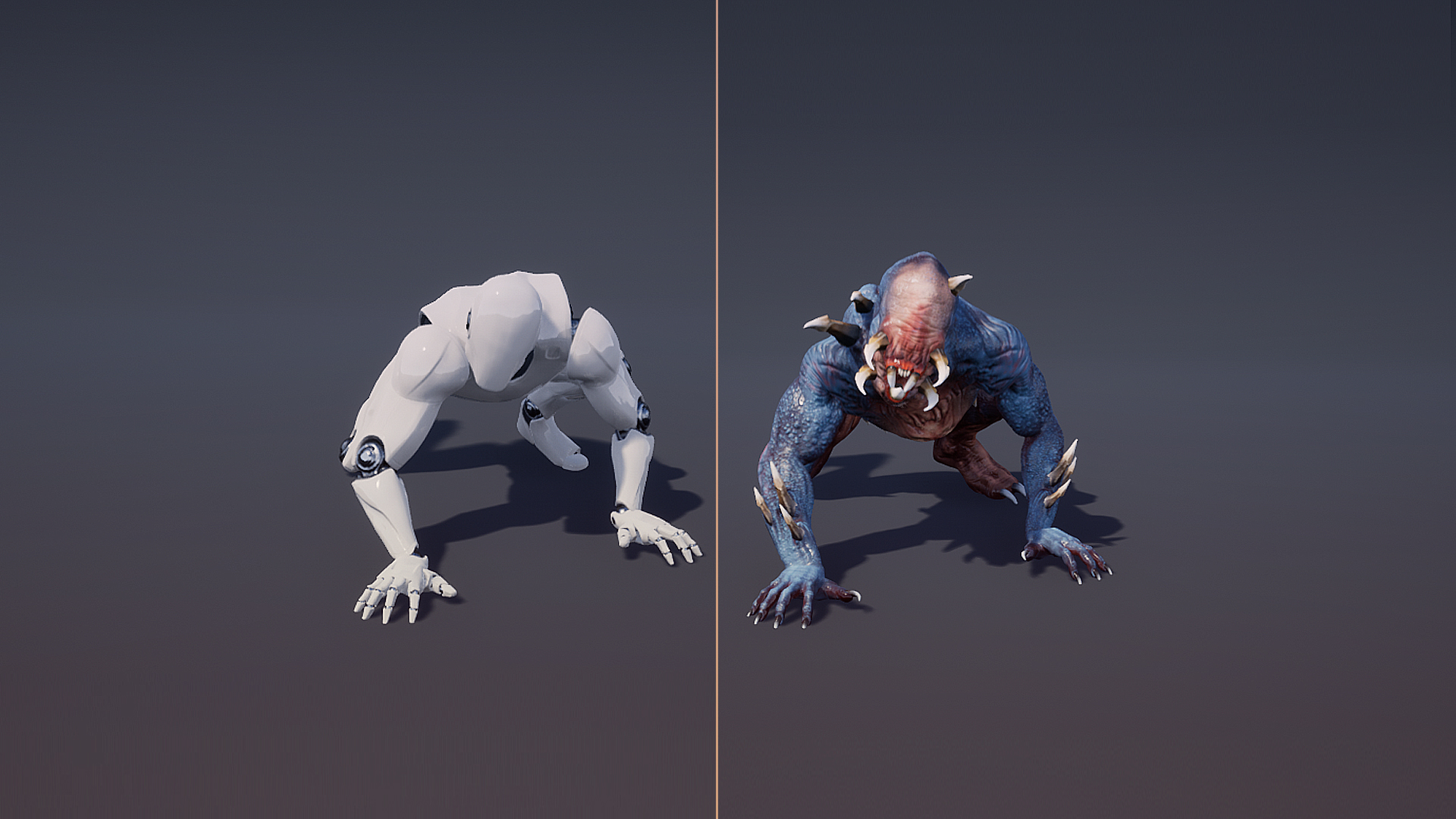 56 Animations For Creatures 虚幻4 UE4 怪物 四肢 爬行 动画包