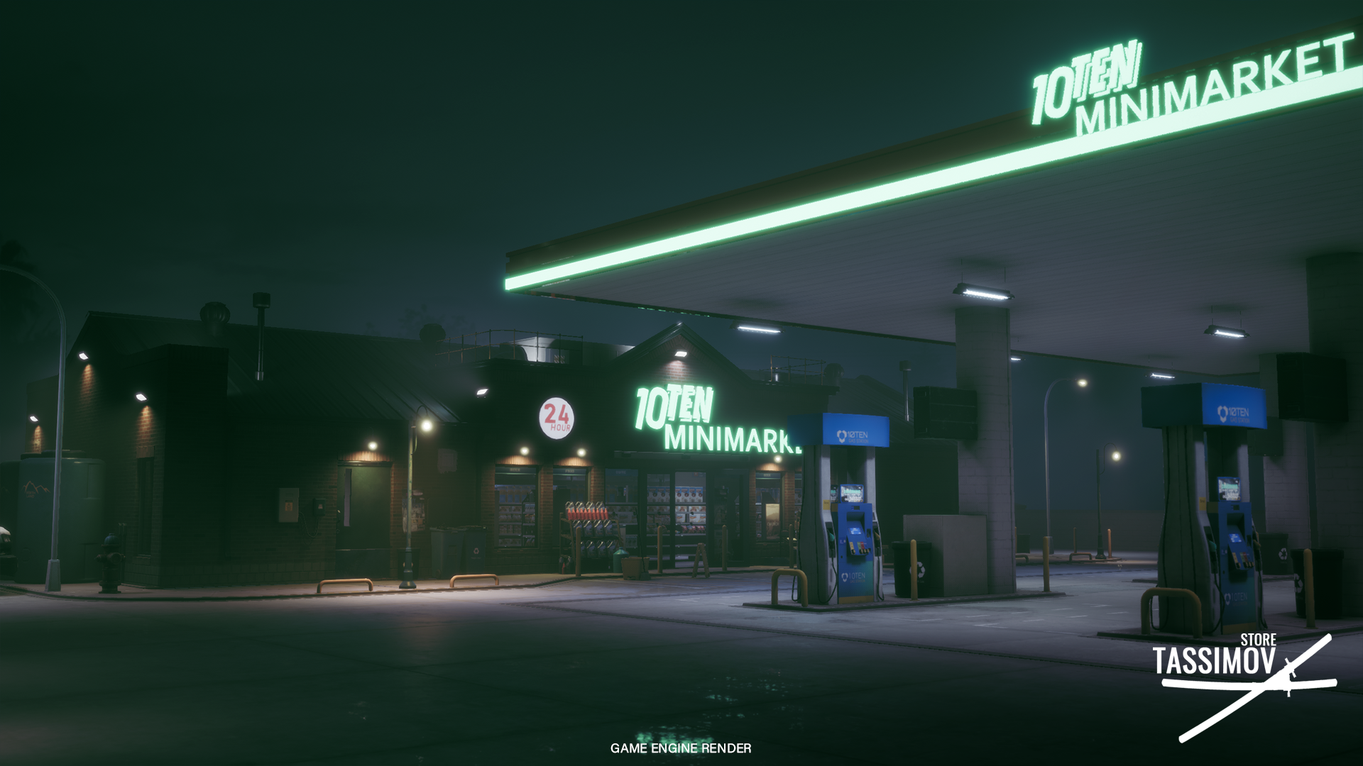 24h 超市 便利店 室内 场景 虚幻4 UE4 Mini Market Environment