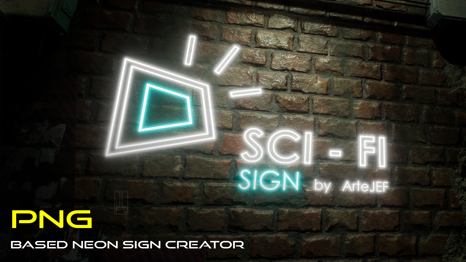 科幻 霓虹灯 动态 蓝图 自定义 贴图 虚幻4 UE4 Sci-Fi Sign