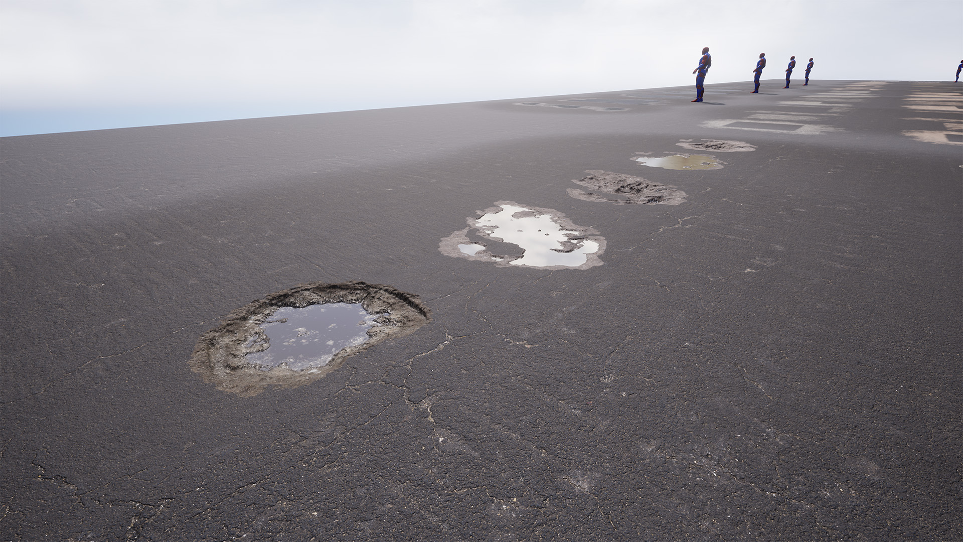 墙面道路损伤划痕污渍水潭贴花材质 虚幻4 ue4 Surface Decals插图14