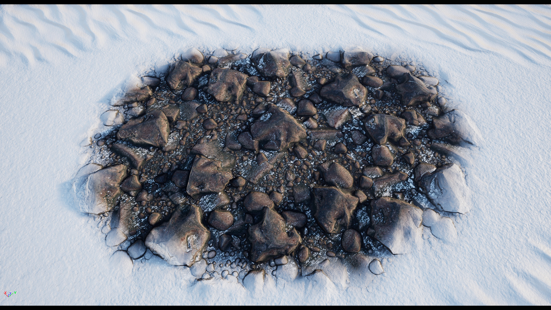 Terrain Materials VOL 4 虚幻4 UE4 雪地 地形 材质 冬天 画刷插图2