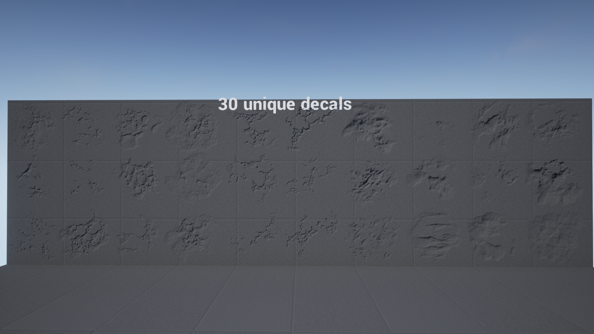 表面 伤害 裂痕 贴花 材质 虚幻4 UE4 Normal Damage Decals