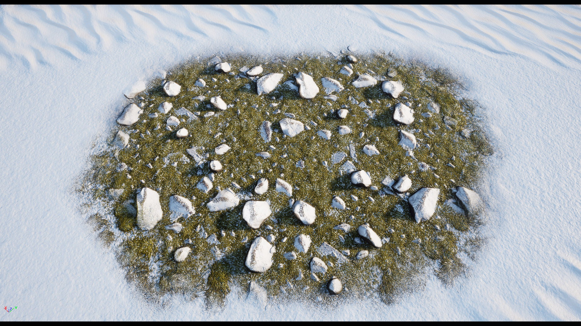 Terrain Materials VOL 4 虚幻4 UE4 雪地 地形 材质 冬天 画刷插图3