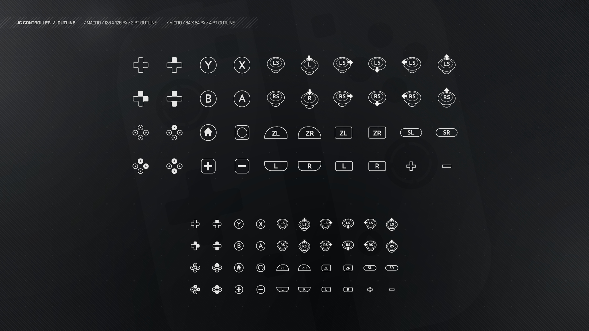 手柄键盘控制按键按钮图标 虚幻4 ue4 Controller Icon Pack V3插图11