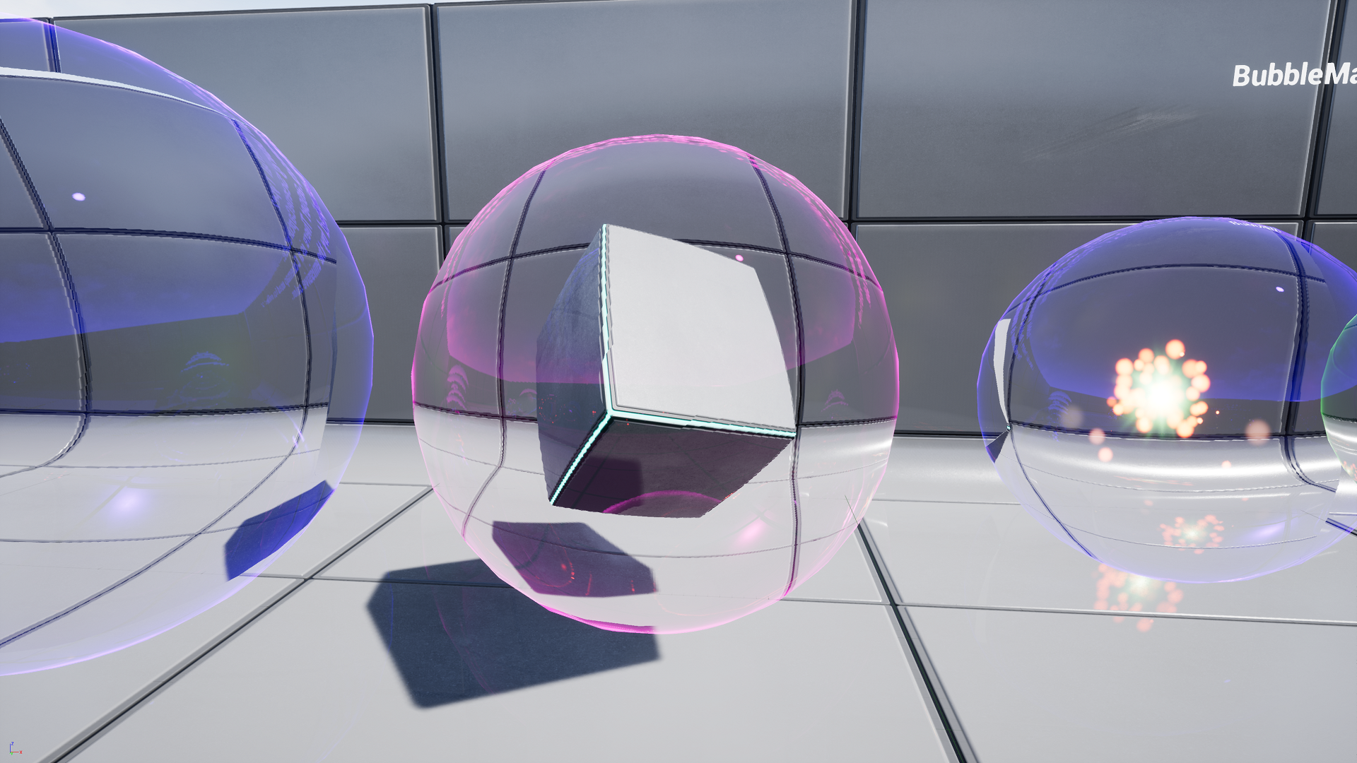 透明 玻璃球 气泡 泡沫 材质 虚幻4 UE4 Lucid Bubble Material插图1