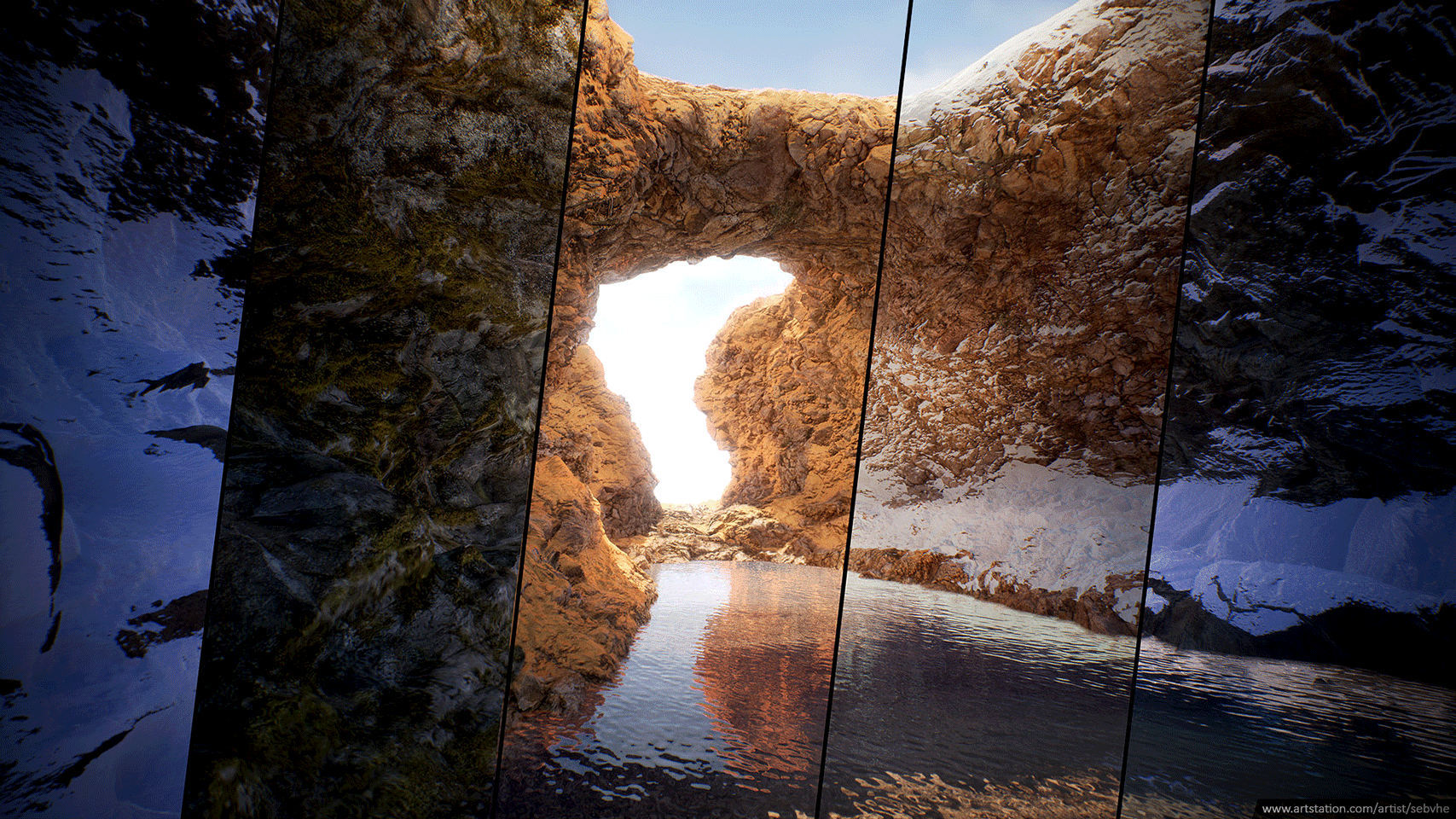 4K写实扫描巨岩模型 虚幻4 ue4 Photogrammetry Rock Textures