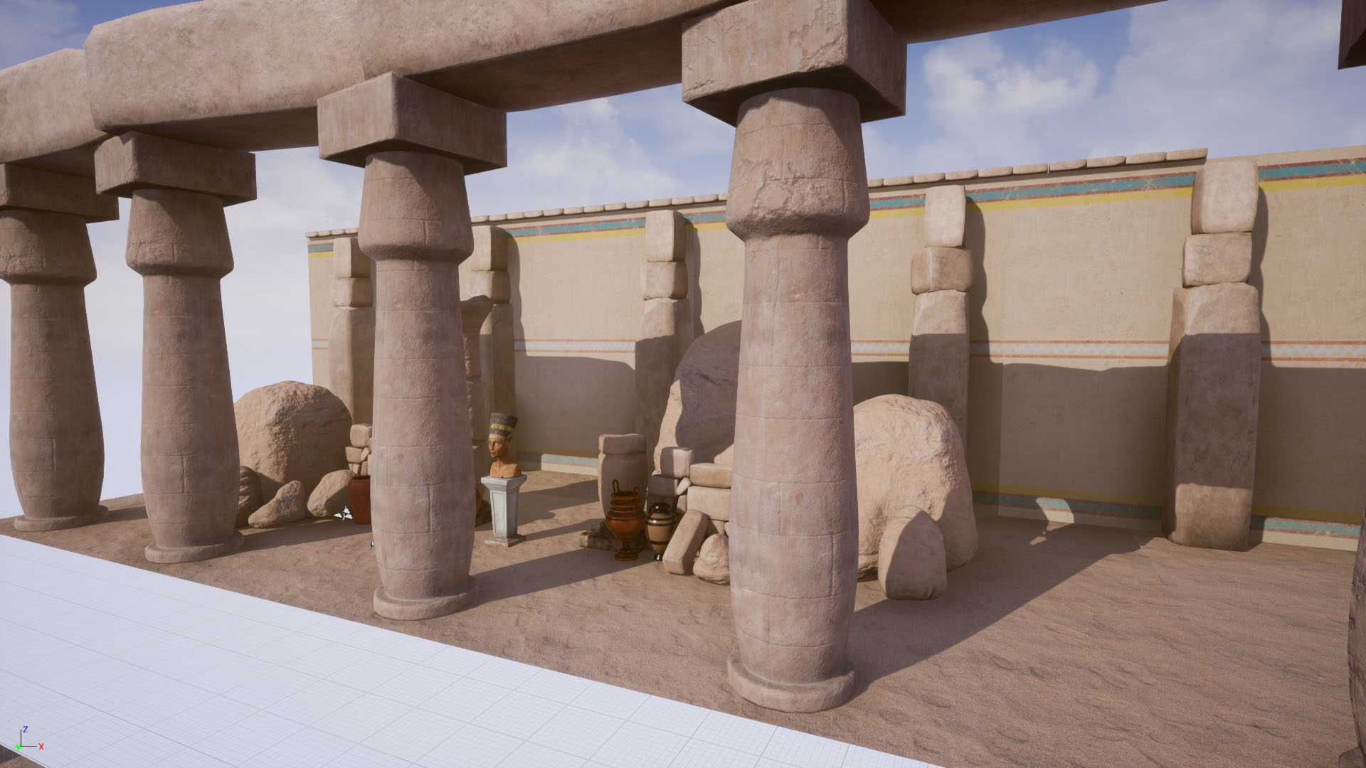 埃及沙漠文明遗迹艺术品模型材质 虚幻4 ue4 Egyptian Theme Pack