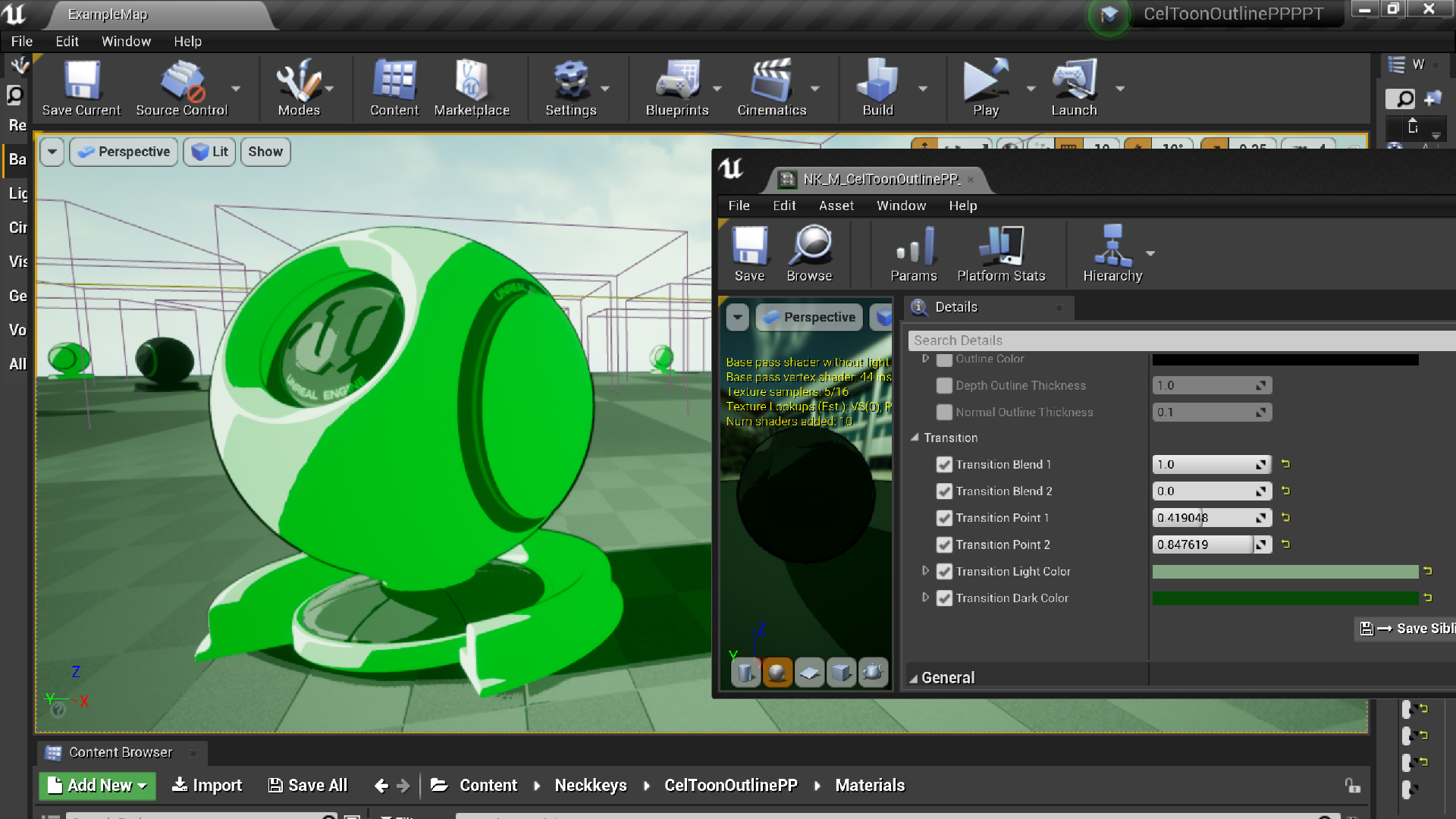卡通素描动漫风格描边后处理材质 虚幻4 ue4 Cel Toon Outline插图5