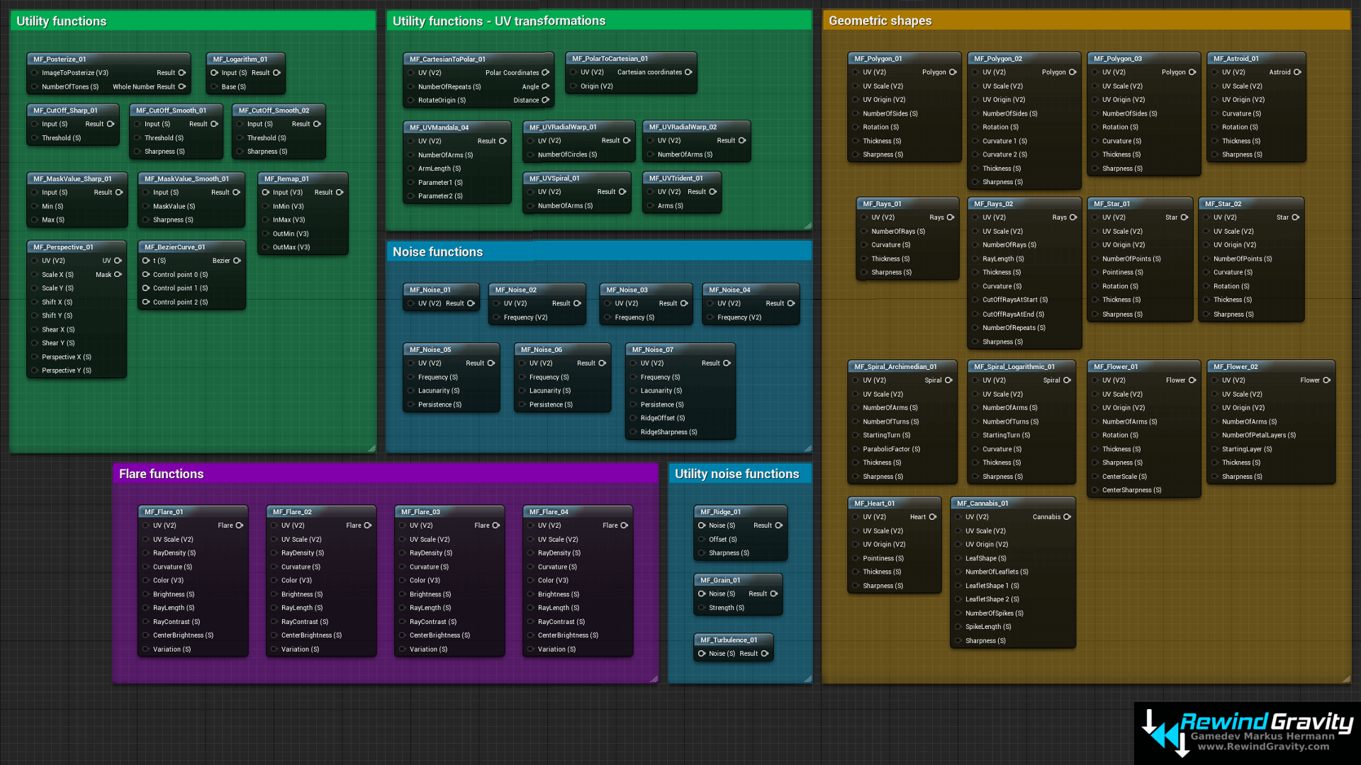 FX and UI Functions 虚幻4 UE4 材质函数 图标 合辑   万花筒插图3