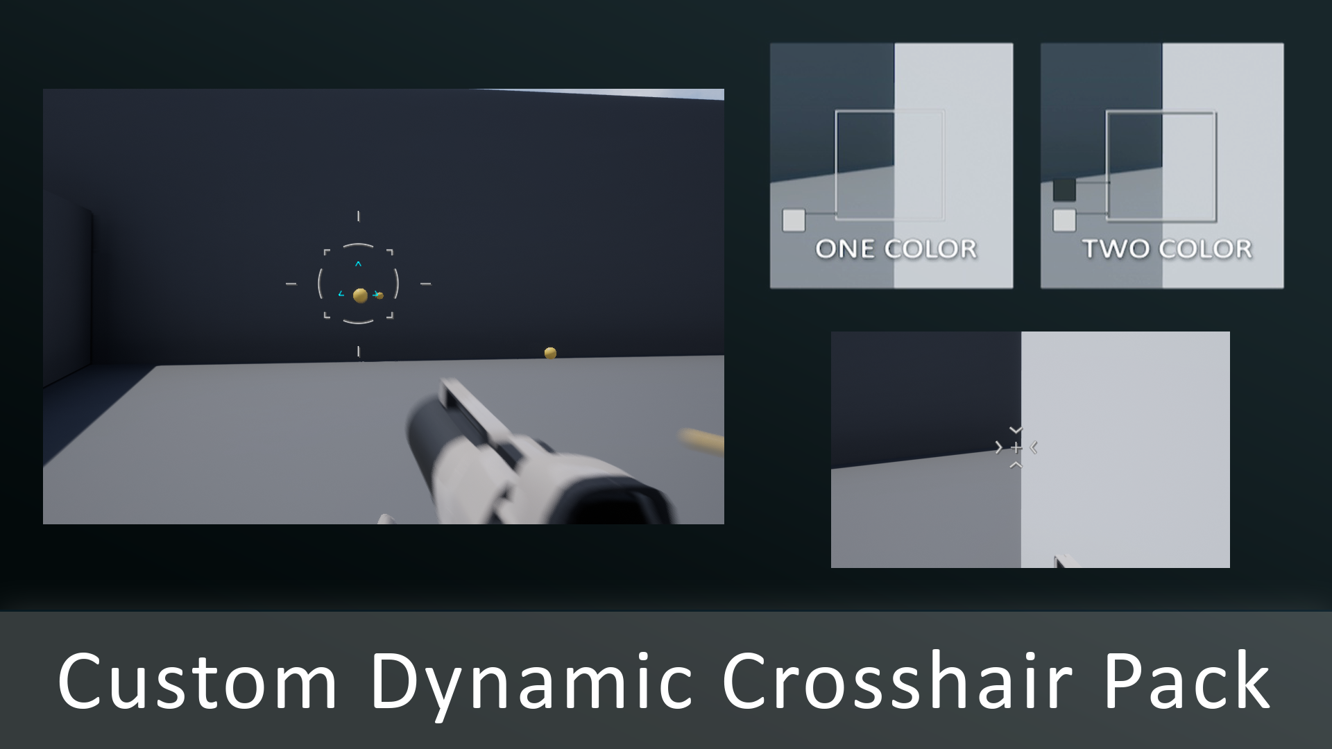 动态 准星 瞄准 材质 虚幻4 UE4 Custom Dynamic Crosshair Pack插图2