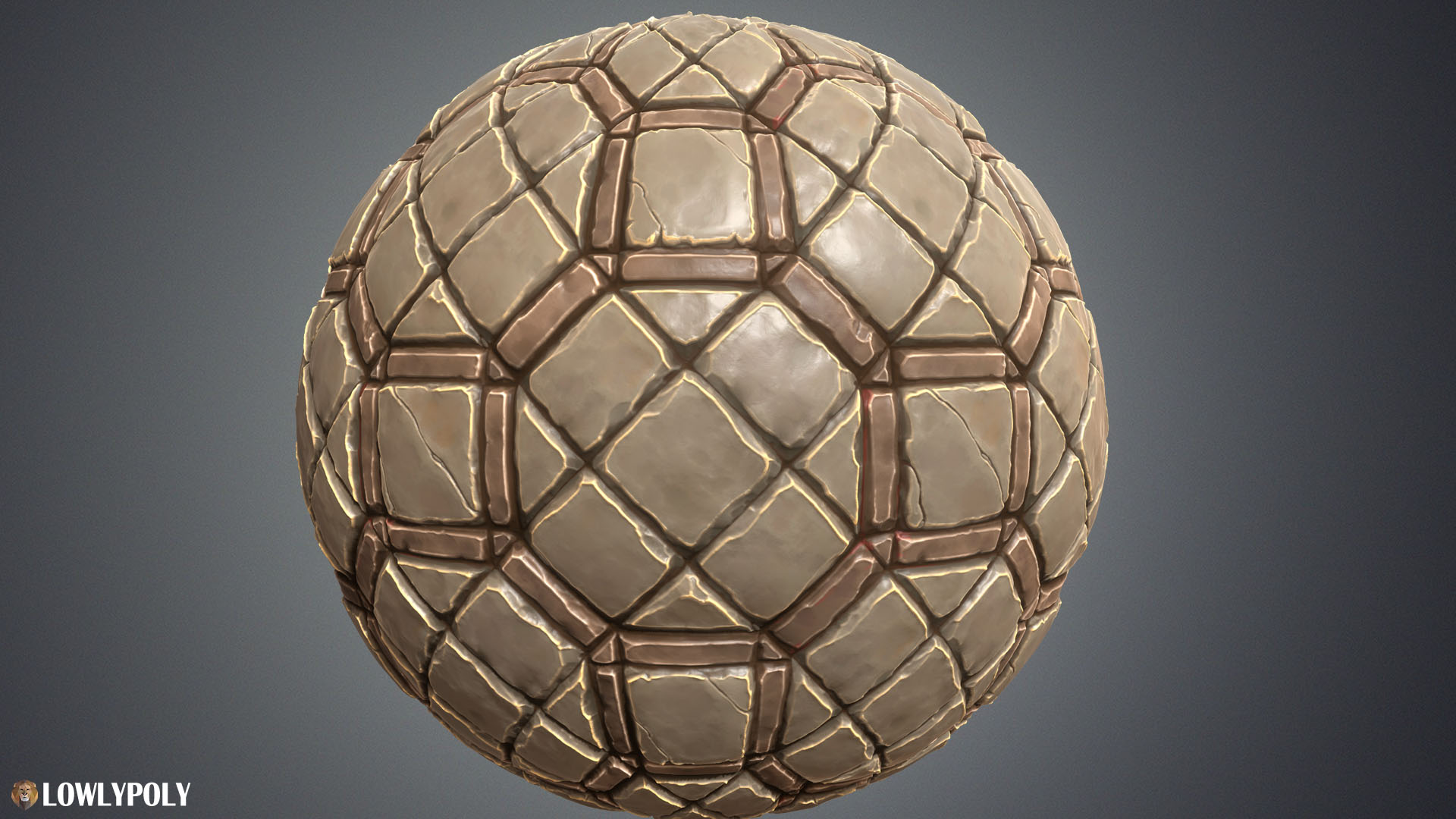 卡通 手绘 砖地 图案 材质 虚幻4 UE4 Stone Tile Vol.04