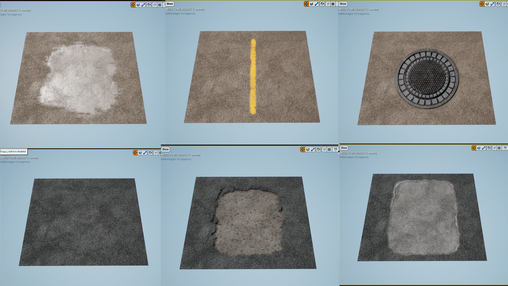 道路 材质 磨损 贴花 虚幻4 UE4 Road Materials and Decals插图3