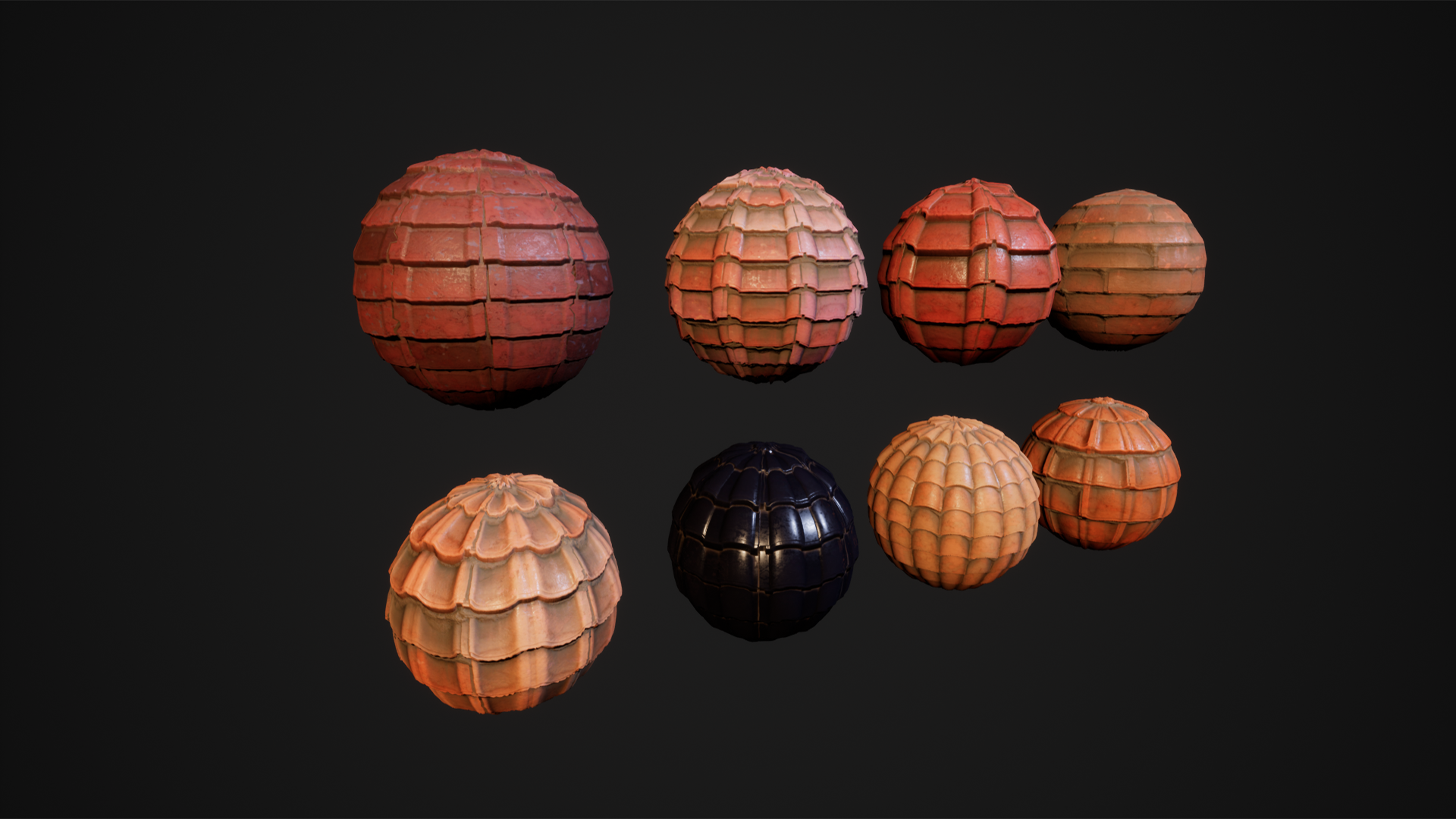 屋顶 铺装 平铺 材质 虚幻4 UE4 Roof Tiles Material Pack Vol 1插图2