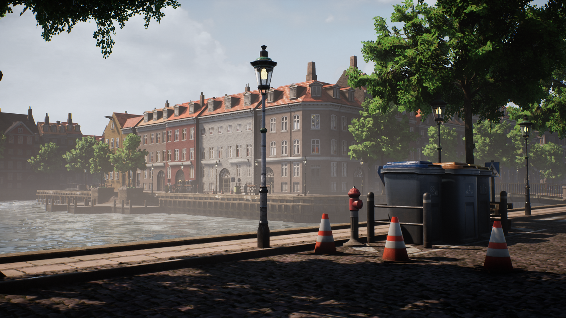 北欧 港口 小镇 水城 建筑 场景 虚幻4 UE4 Nordic Harbour