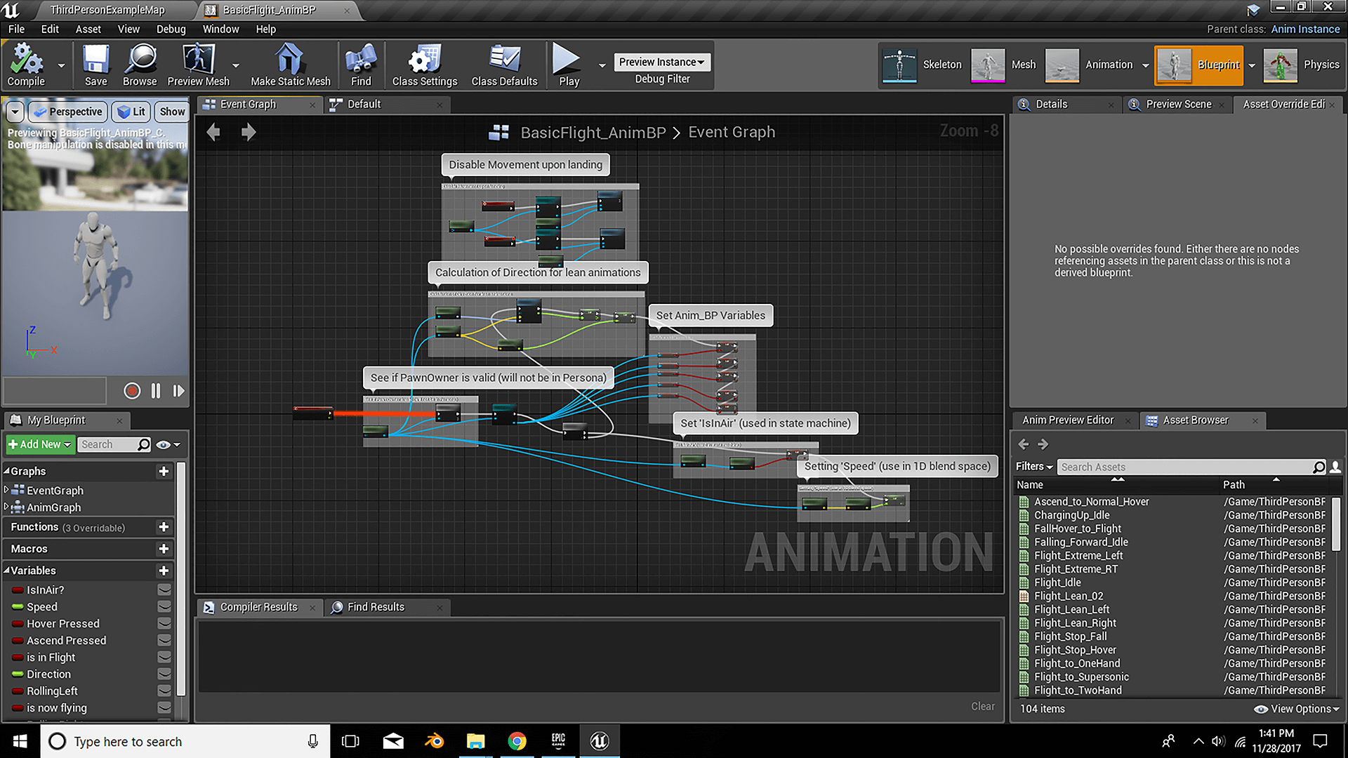 飞行悬浮动画游戏蓝图 虚幻ue4 Flight Animation Blueprint 424插图3