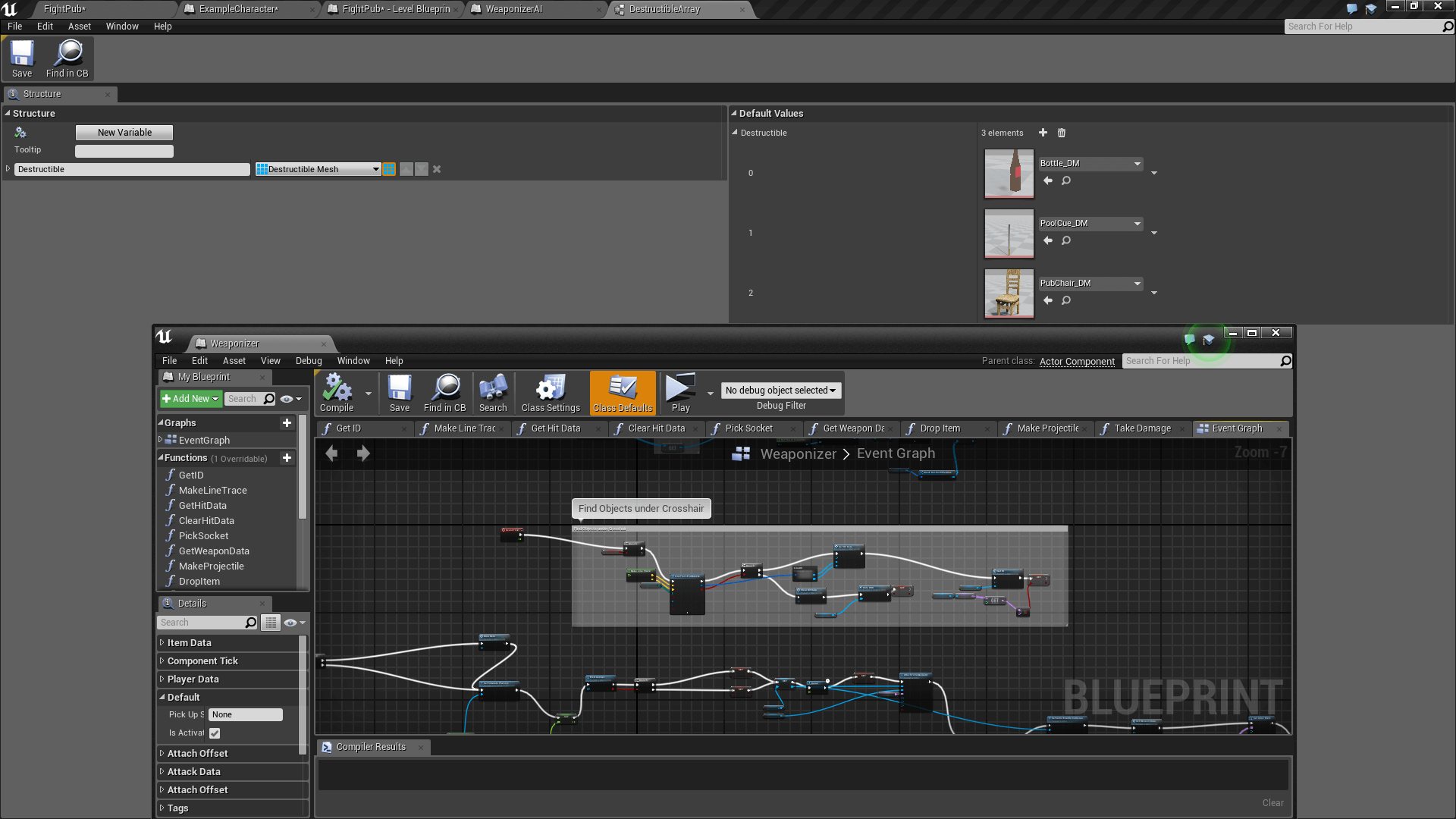 物件 互动 武器 酒瓶 蓝图 虚幻4 UE4 Weaponized Environments插图2