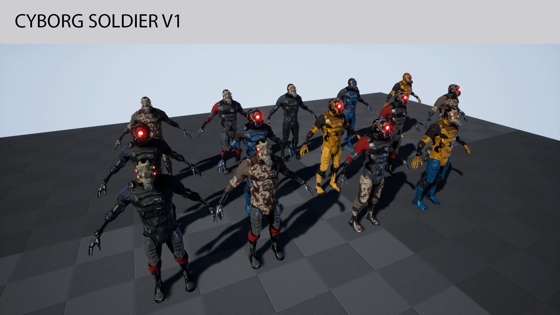 Cyborg Soldier V1 虚幻4 UE4 科幻 士兵 迷彩服 红外线 角色插图3