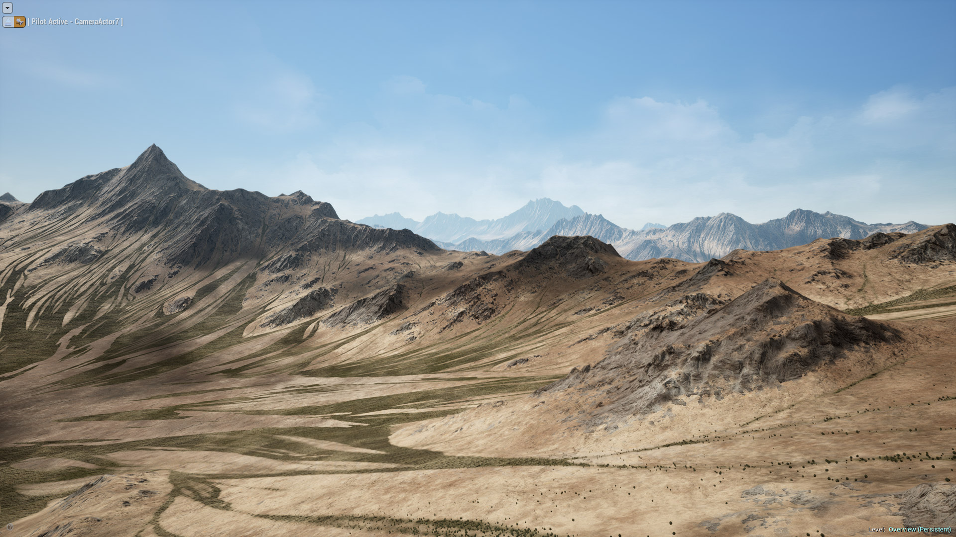 荒原 山脉 干旱 地形 场景 虚幻4 UE4 Arid Mountains Landscape插图1