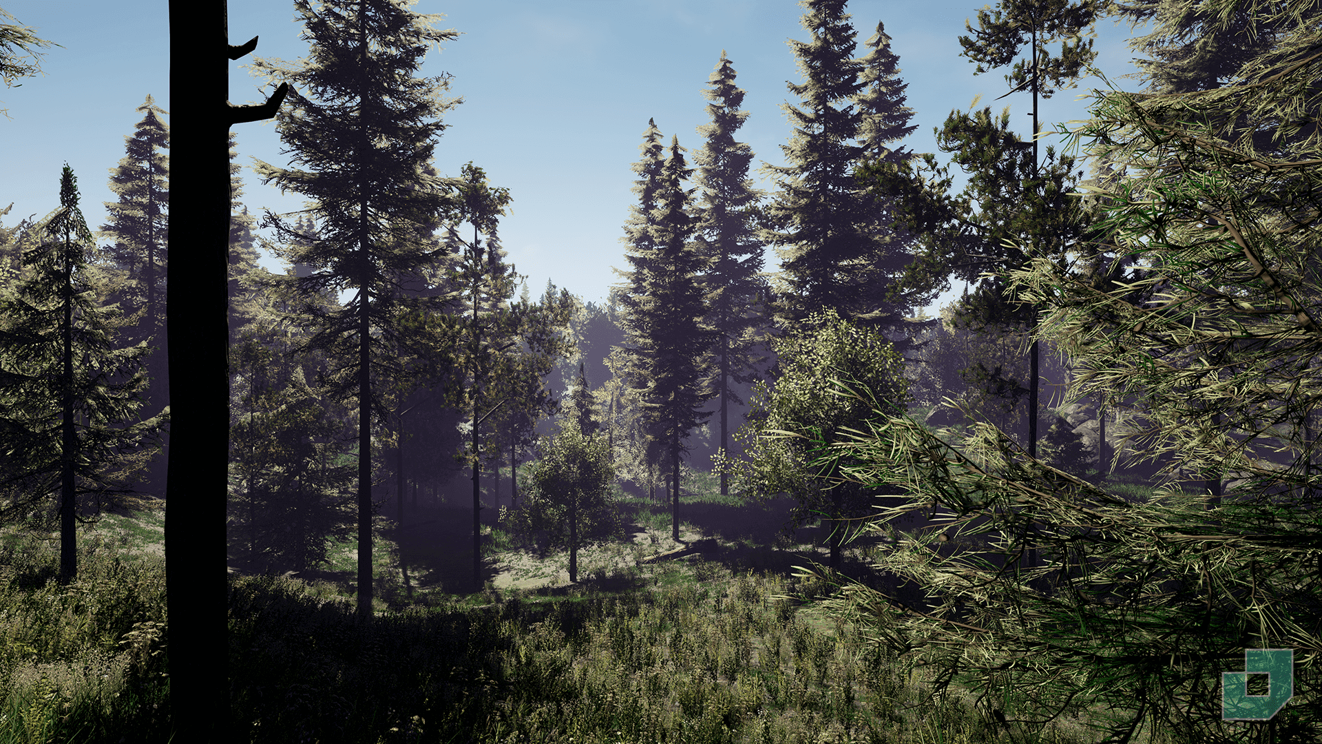 European Forest 虚幻4 UE4 欧洲森林 木屋 风车 场景 素材插图1