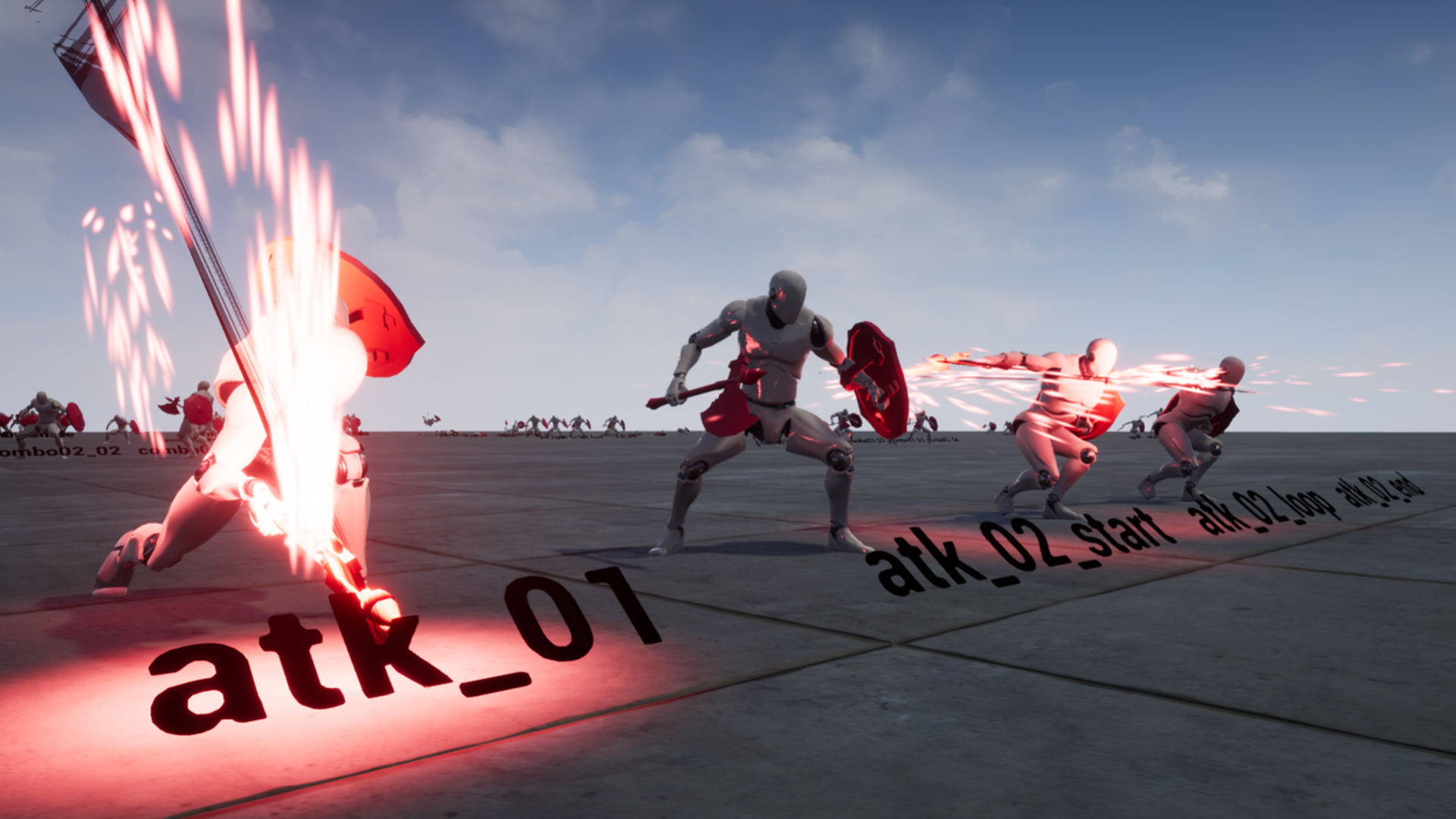 近战盾斧狂战士游戏动画重定向 虚幻4 ue4 Brutal axe shield Set插图1