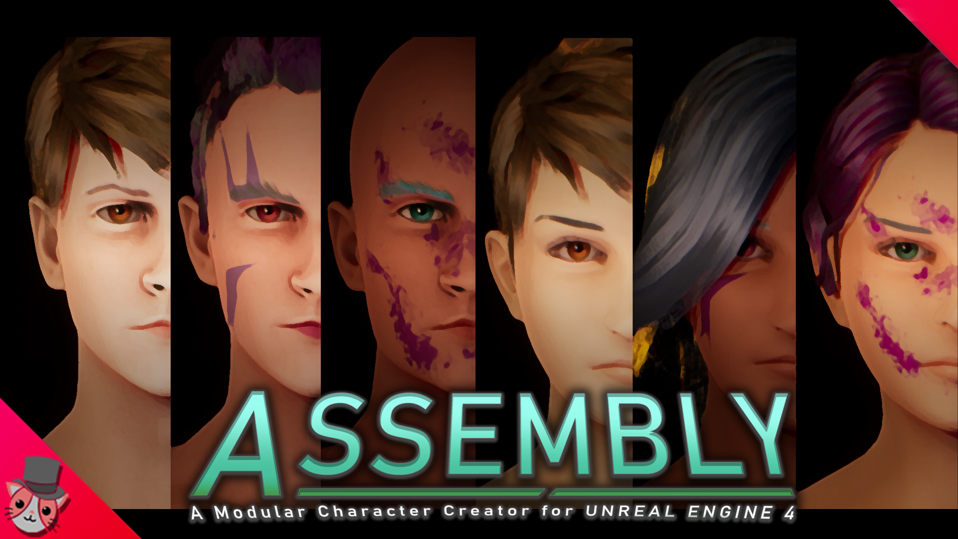 角色捏脸创建蓝图 虚幻4 ue4 Assembly Modular Character Creator 426