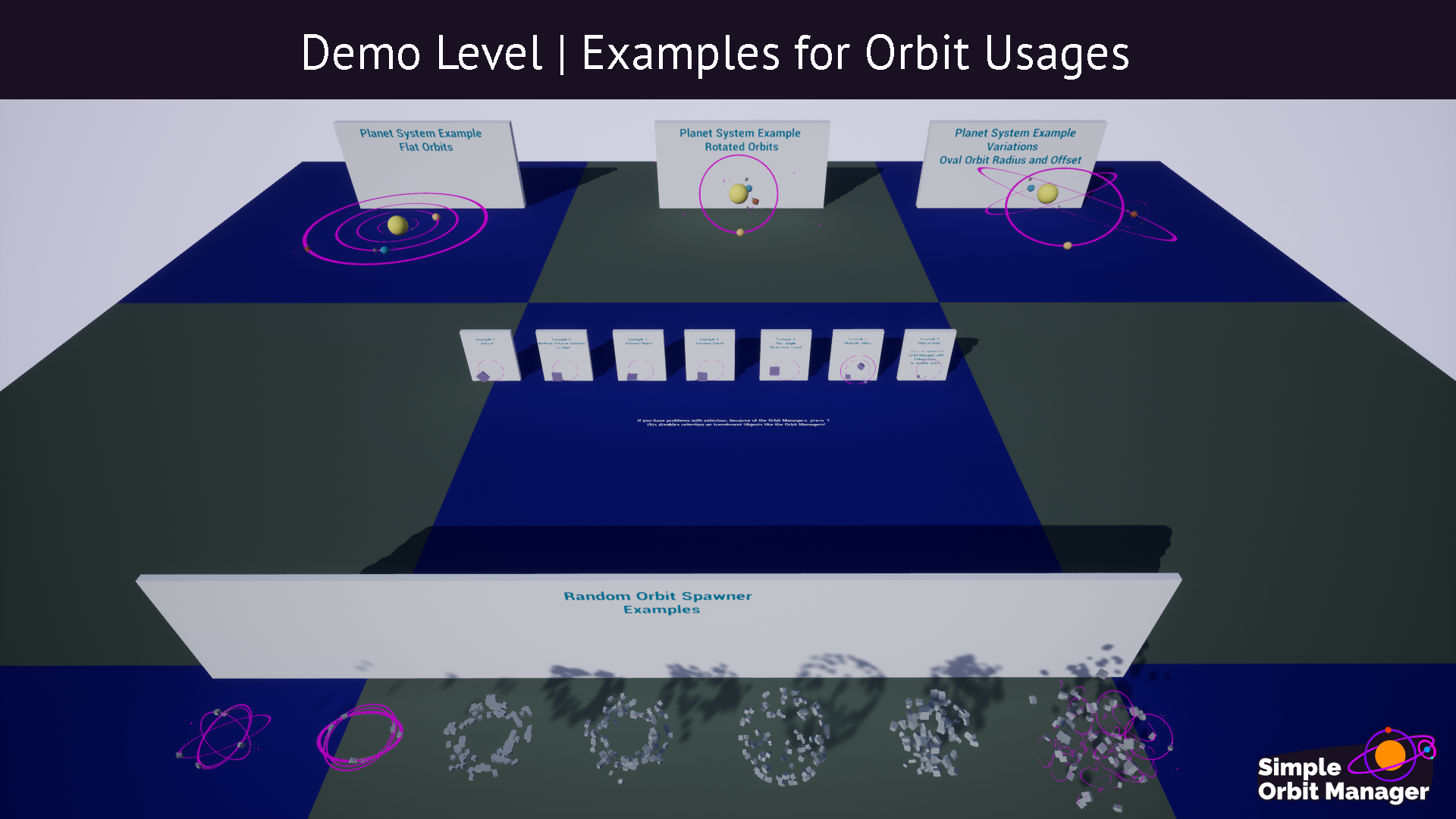 行星 银河 轨道 公转 蓝图 虚幻4 UE4 Simple Orbit Manager插图1