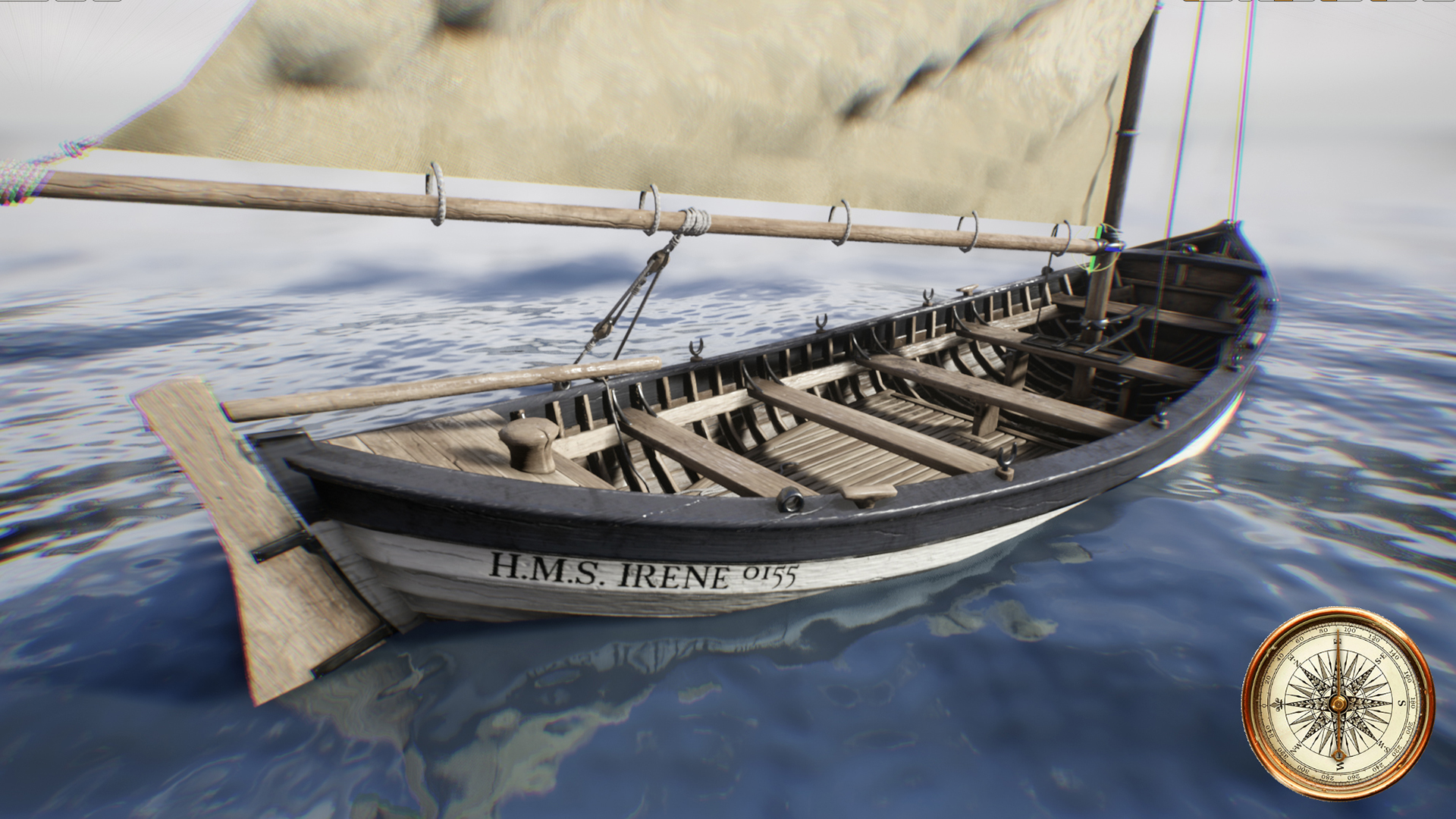 真实的 18世纪 帆船 蓝图 虚幻4 UE4 Realistic 18th Century Whaleboat插图1