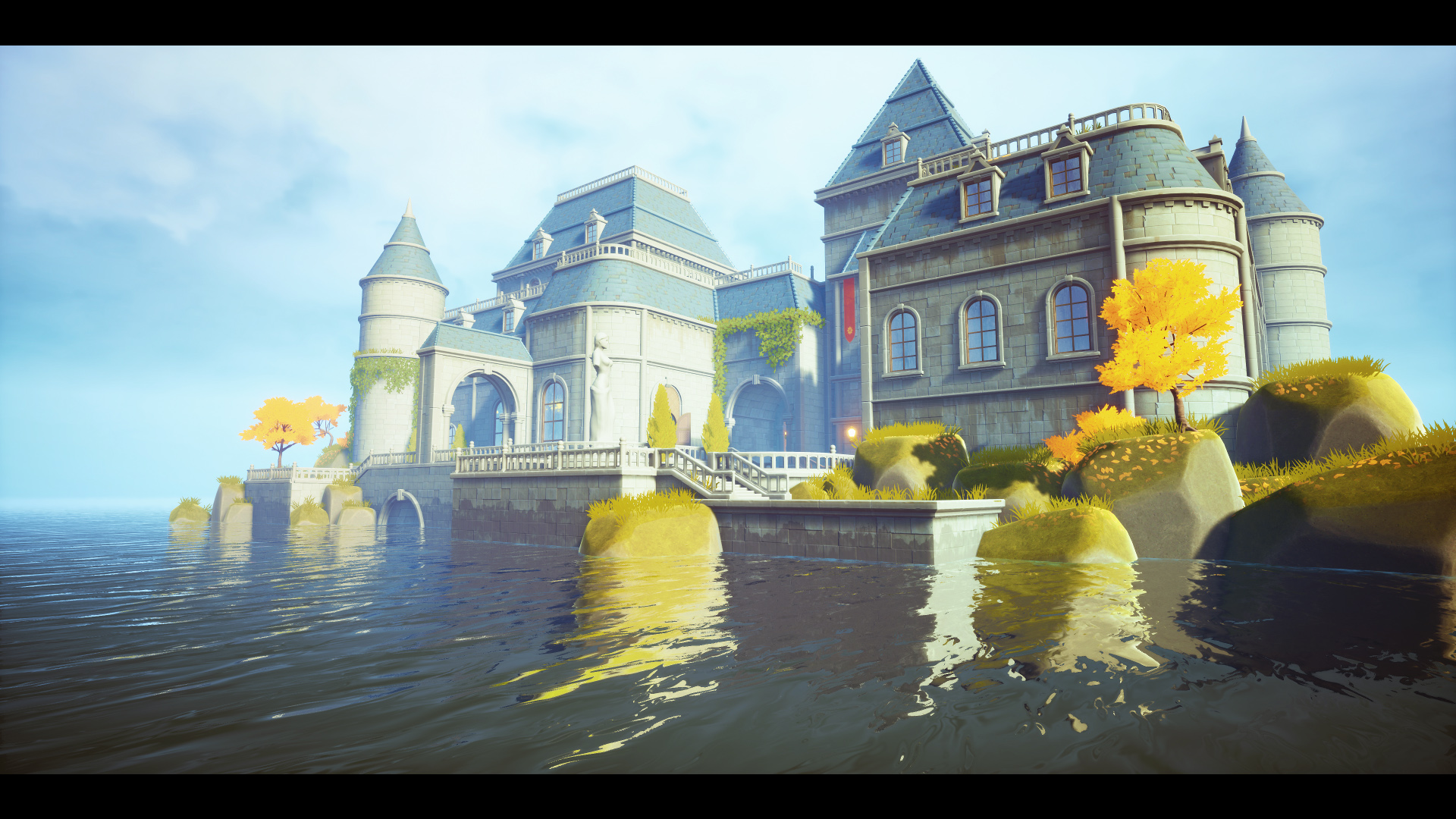 低模 艺术风 城堡 宫殿 场景 虚幻4 UE4 Stylized castle插图1