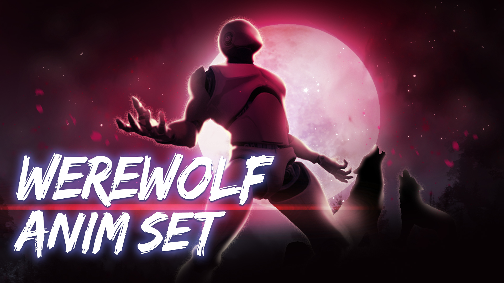 角色扮演狼人月圆变身攻击移动动画 虚幻4 ue4 Werewolf AnimSet