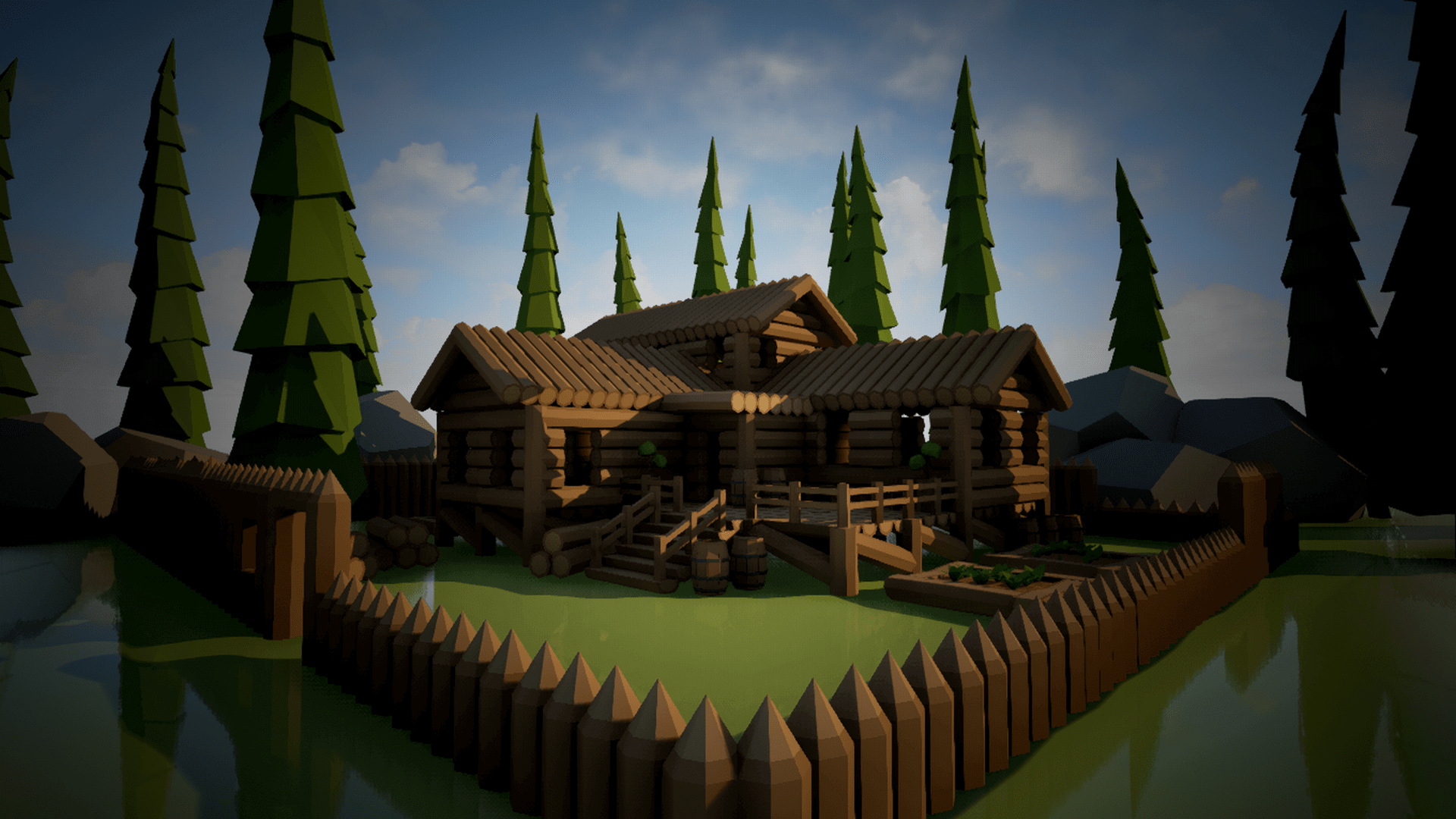 卡通 低模 木屋 场景 虚幻4 UE4 Low Poly Wood Stronghold插图3