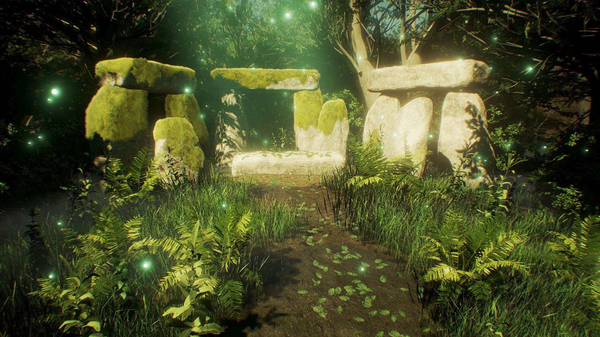 Circle of the Sun 虚幻4 UE4 森林 石柱 神灵 遗迹 场景