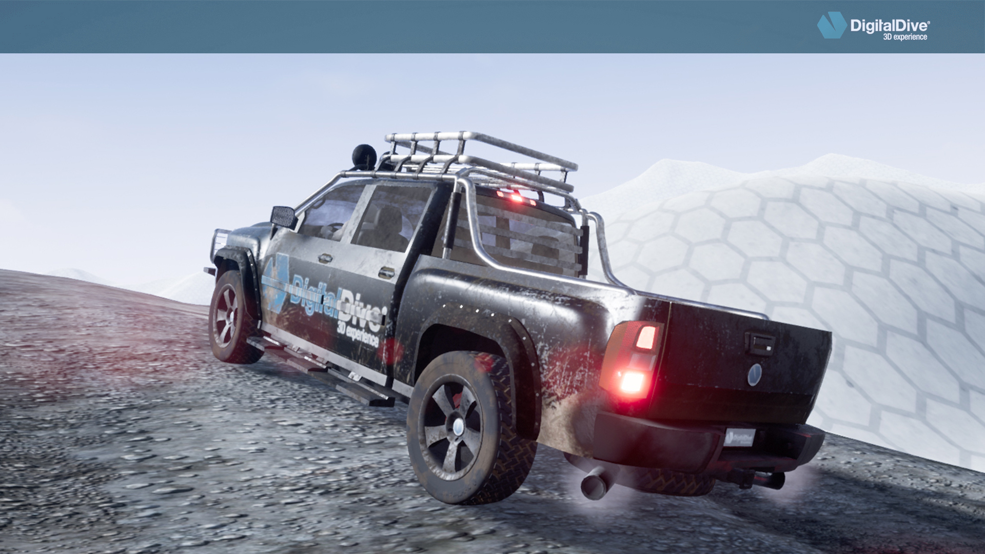 越野卡车驾驶蓝图 虚幻4 ue4 Drivable Cars Pick Up Truck 3D Assets and Blueprints 426插图1